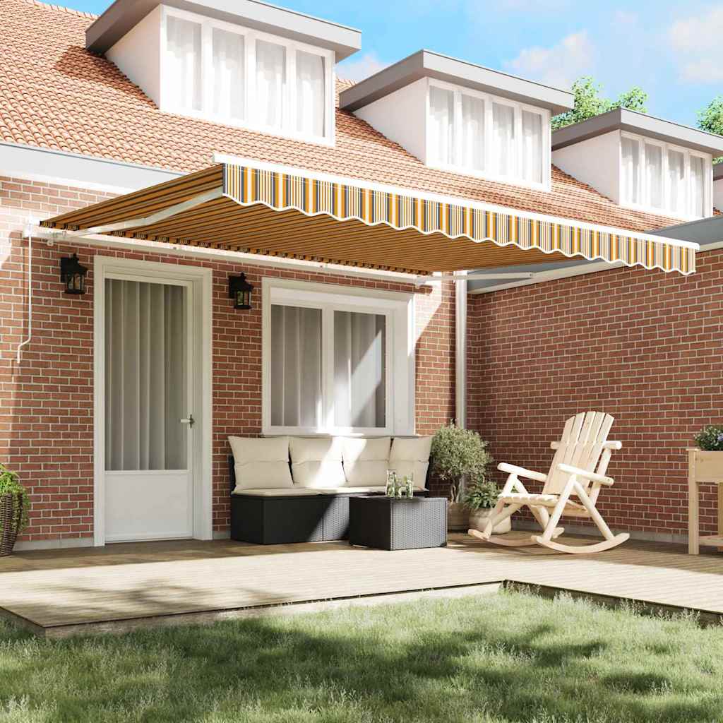 Povlačivi tende Šareni 400 × 350 cm Poliester i aluminij