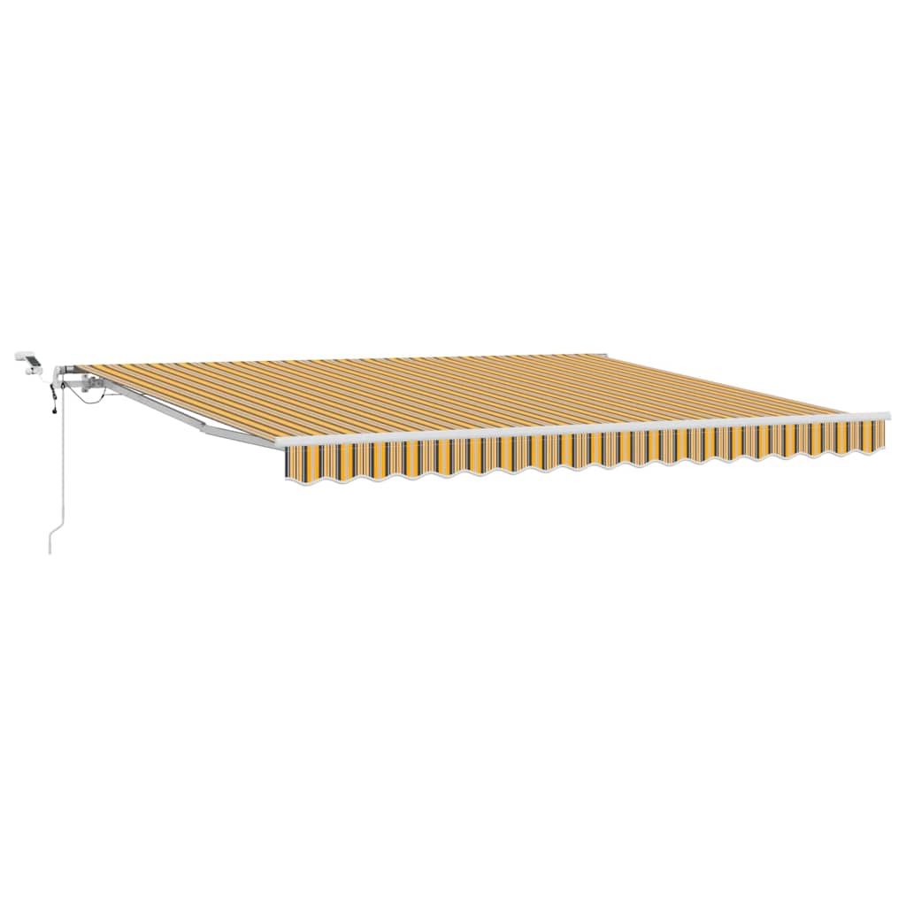 Skrovita tenda Šareni 400 × 350 cm Poliester i metal
