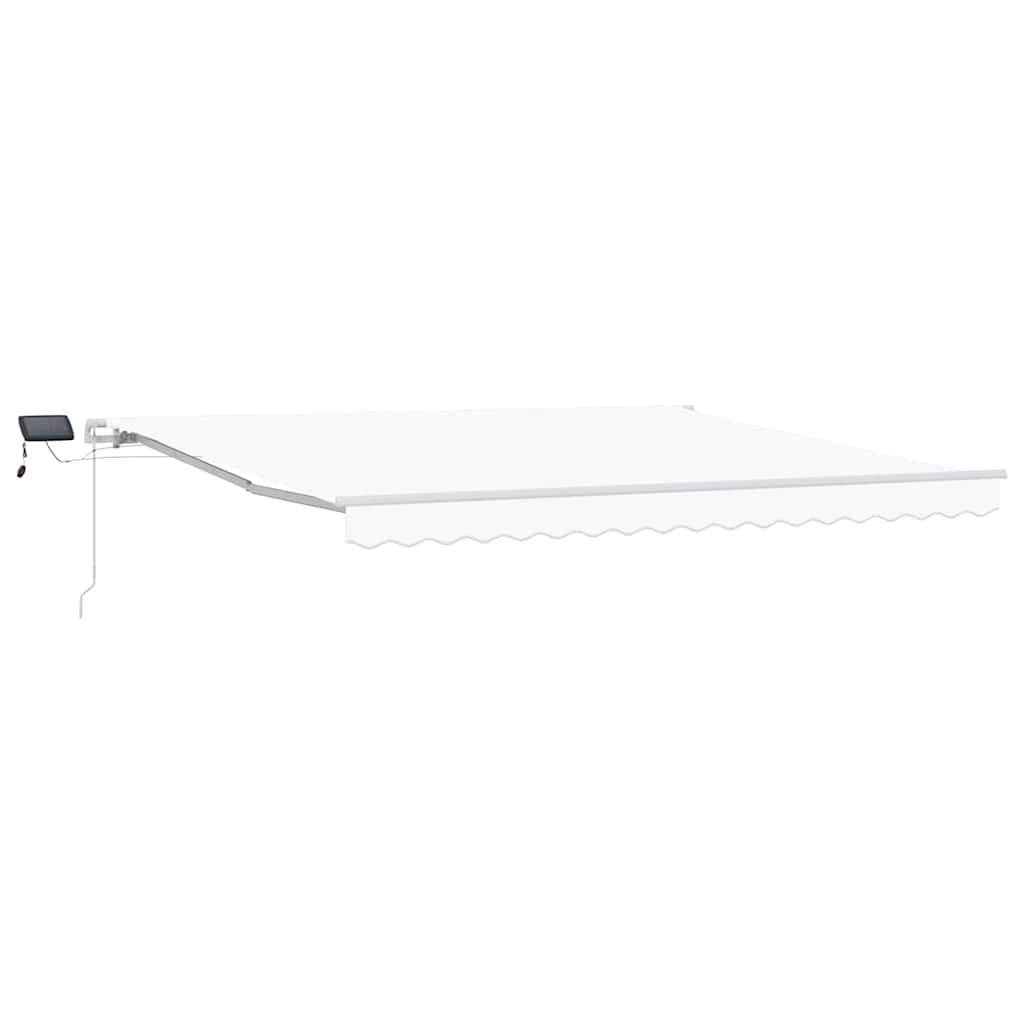 Skrovita tenda Bijelo 400 × 300 cm Tkanina i čelik