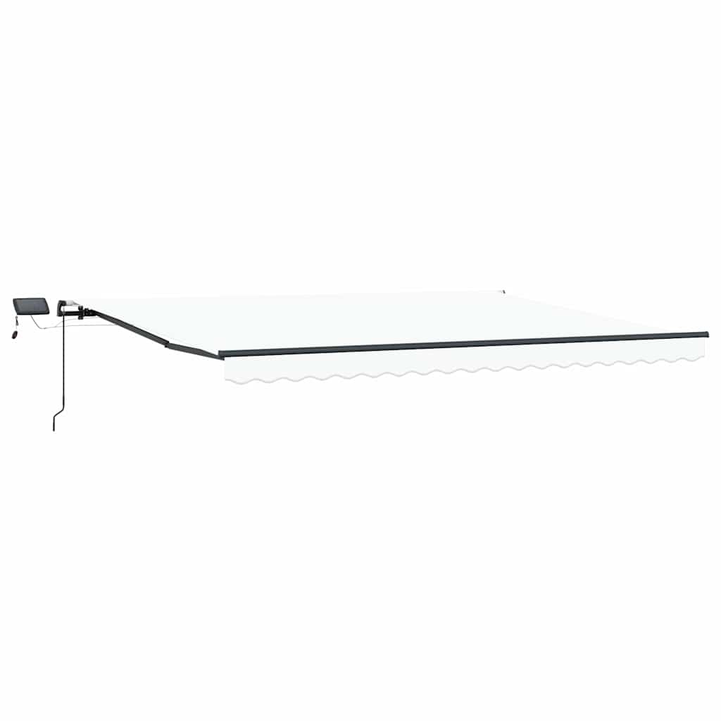 Skrovita tenda S LED lampica Bijelo 400 ×350 cm tkanina