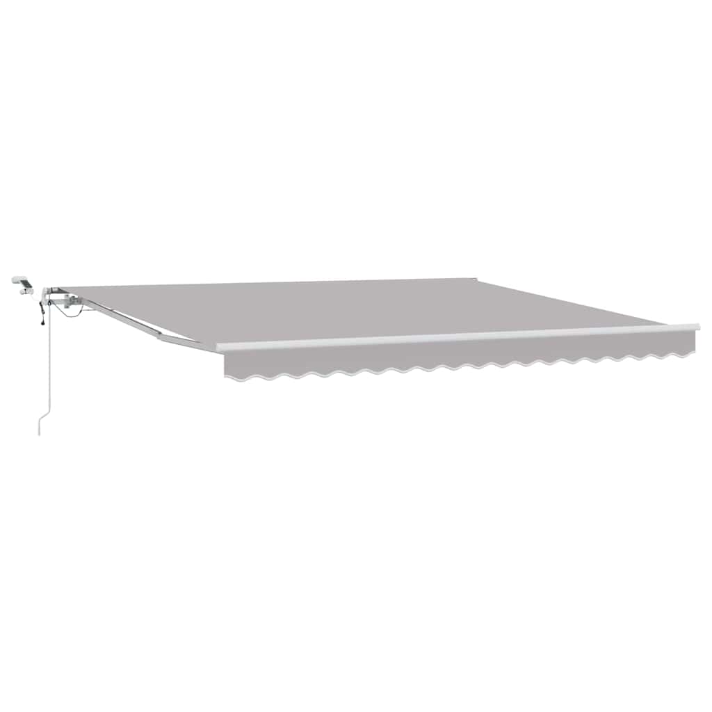 Skrovita tenda Svijetlo siva 400 × 350 cm Poliester i metal
