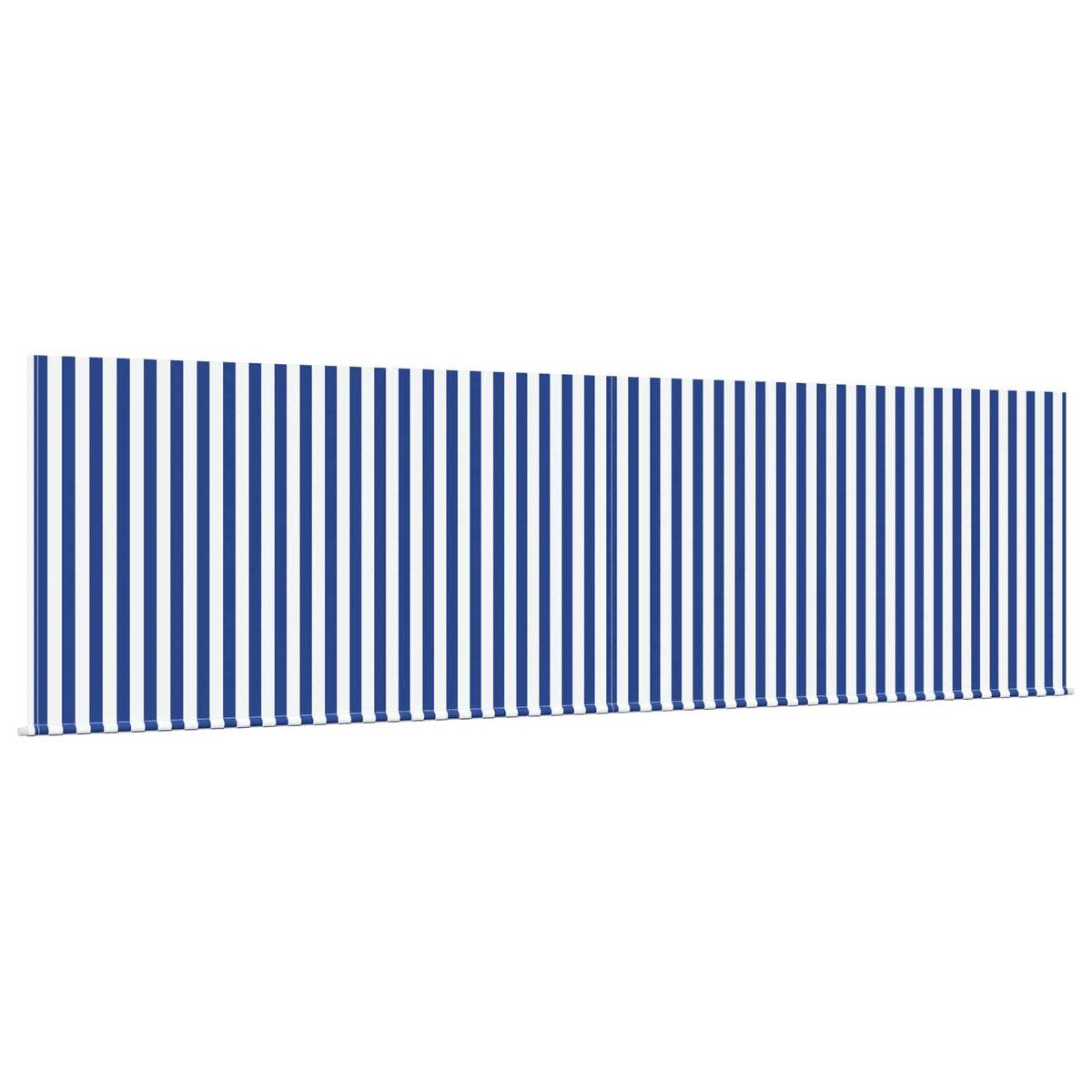 Skrovita tenda Plava i bijela 400 × 300 cm Poliester i aluminij