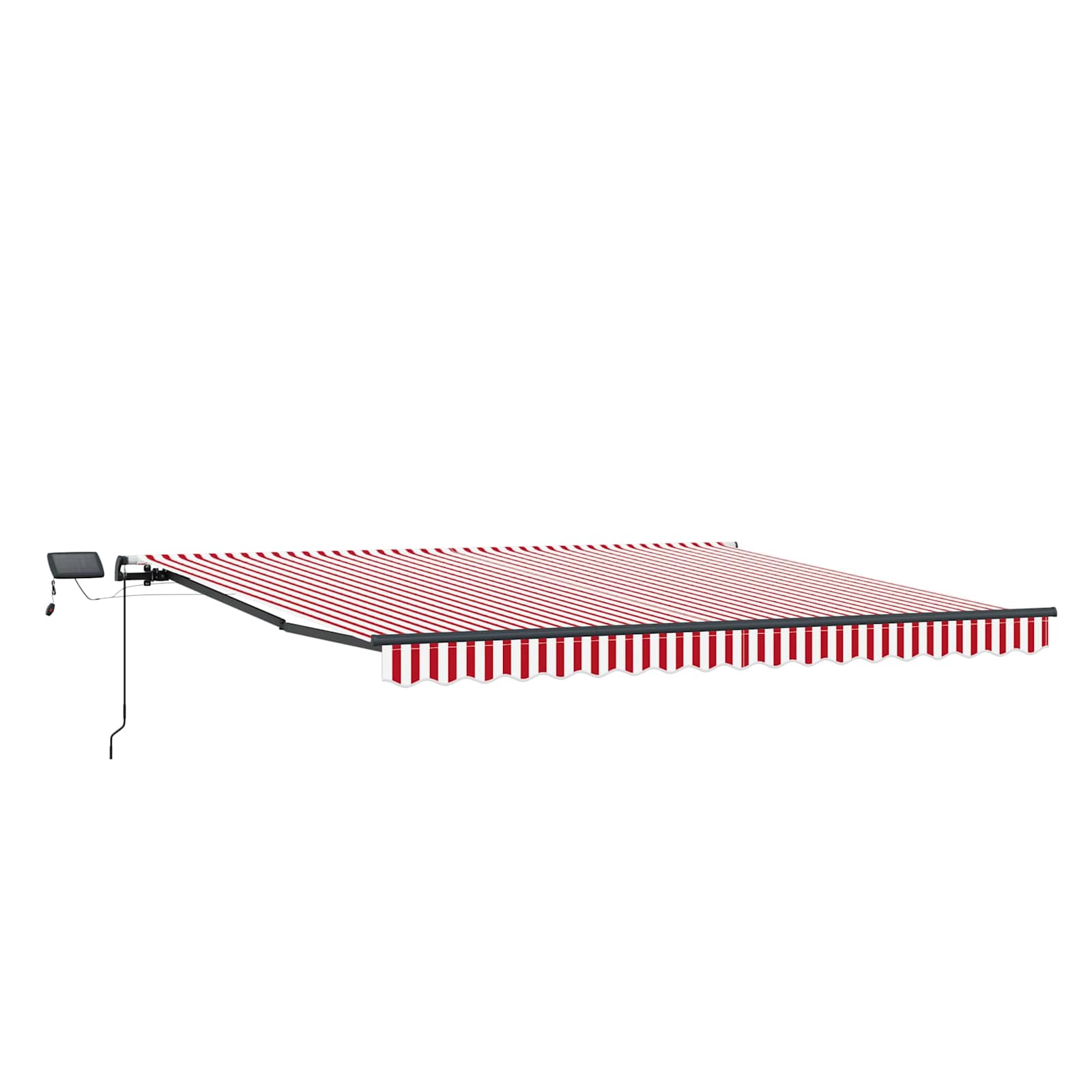 Skrovita tenda Crvena i bijela 450 ×300 cm tkanina