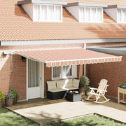 Skrovita tenda Šareni 450 × 300 cm Tkanina i čelik