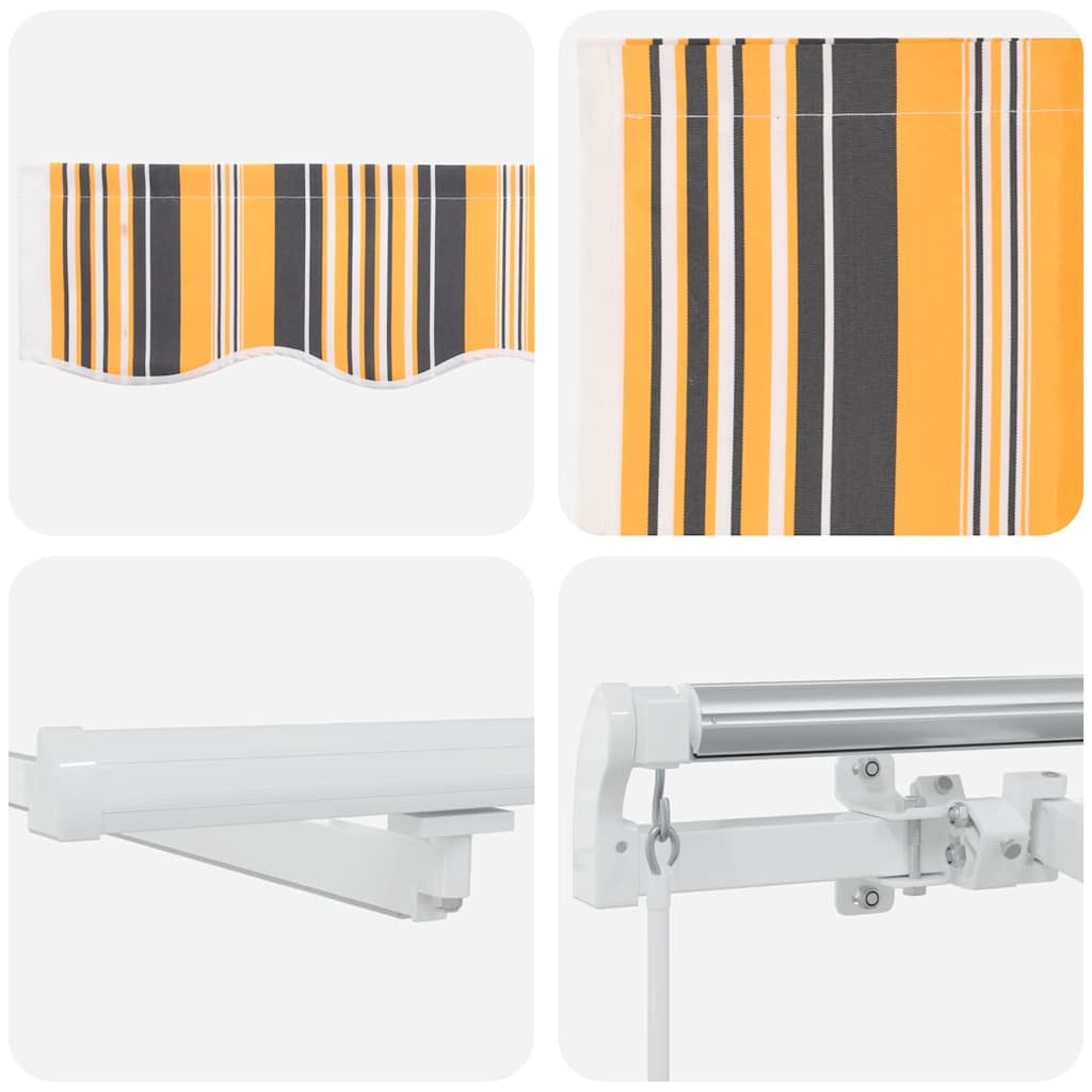 Povlačivi tende Šareni 450 × 300 cm Tkanina i Aluminij