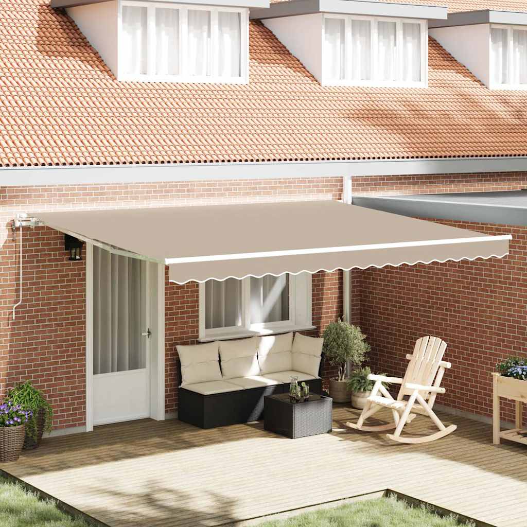 Električna retraktabilna tenda Bež 450 × 300 cm