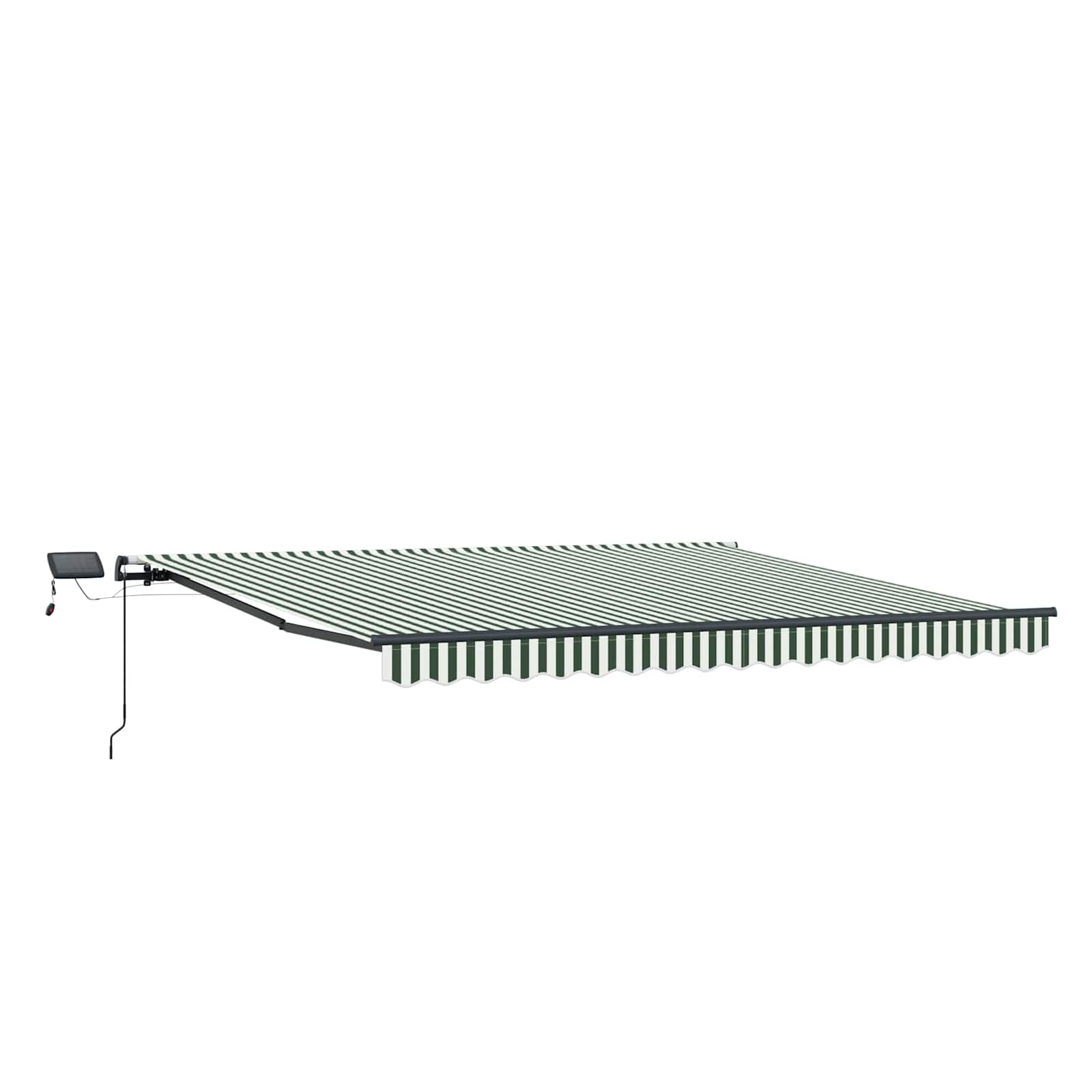 Skrovita tenda Zelena i bijela 450 ×300 cm tkanina