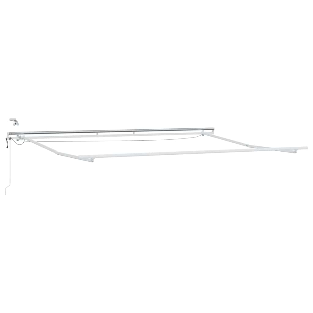 Skrovita tenda S LED lampica Narančasta i smeđa 450 × 350 cm