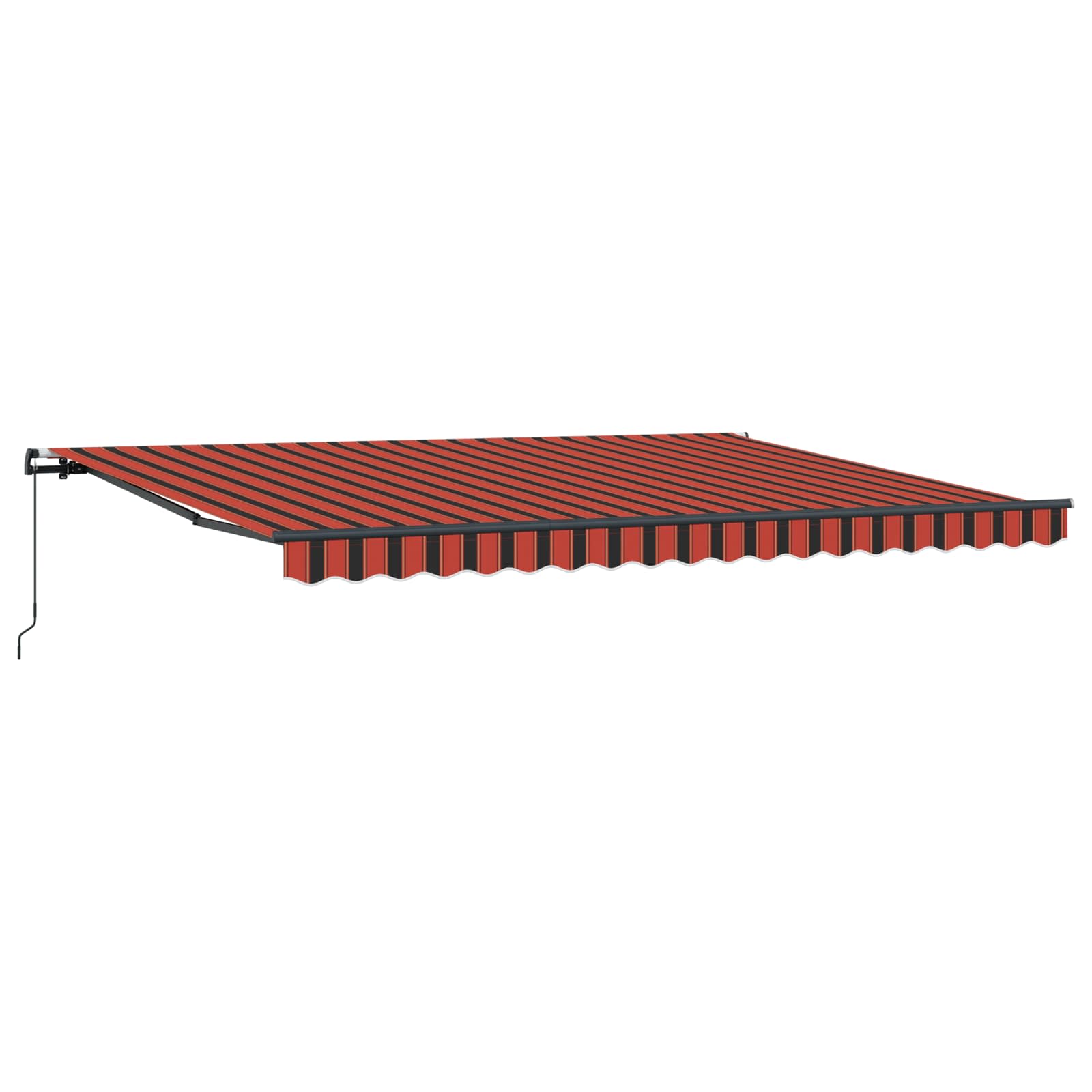 Skrovita tenda narančasta i smeđa 450 × 350 cm