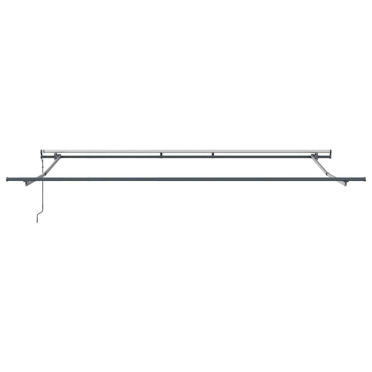 Skrovita tenda Crvena i bijela 450 × 350 cm Tkanina i Aluminij