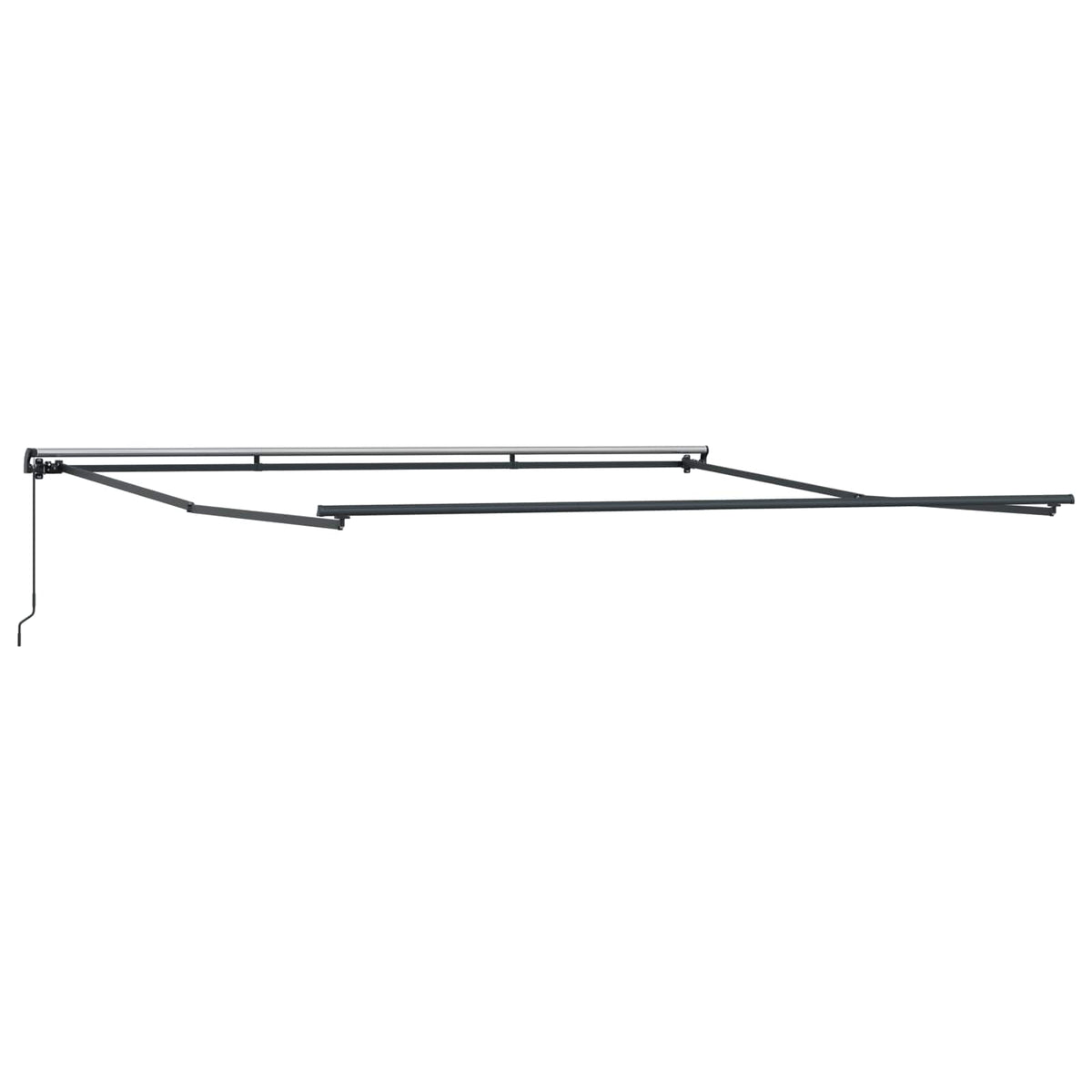 Skrovita tenda Šareni 450 × 350 cm Poliester i čelik