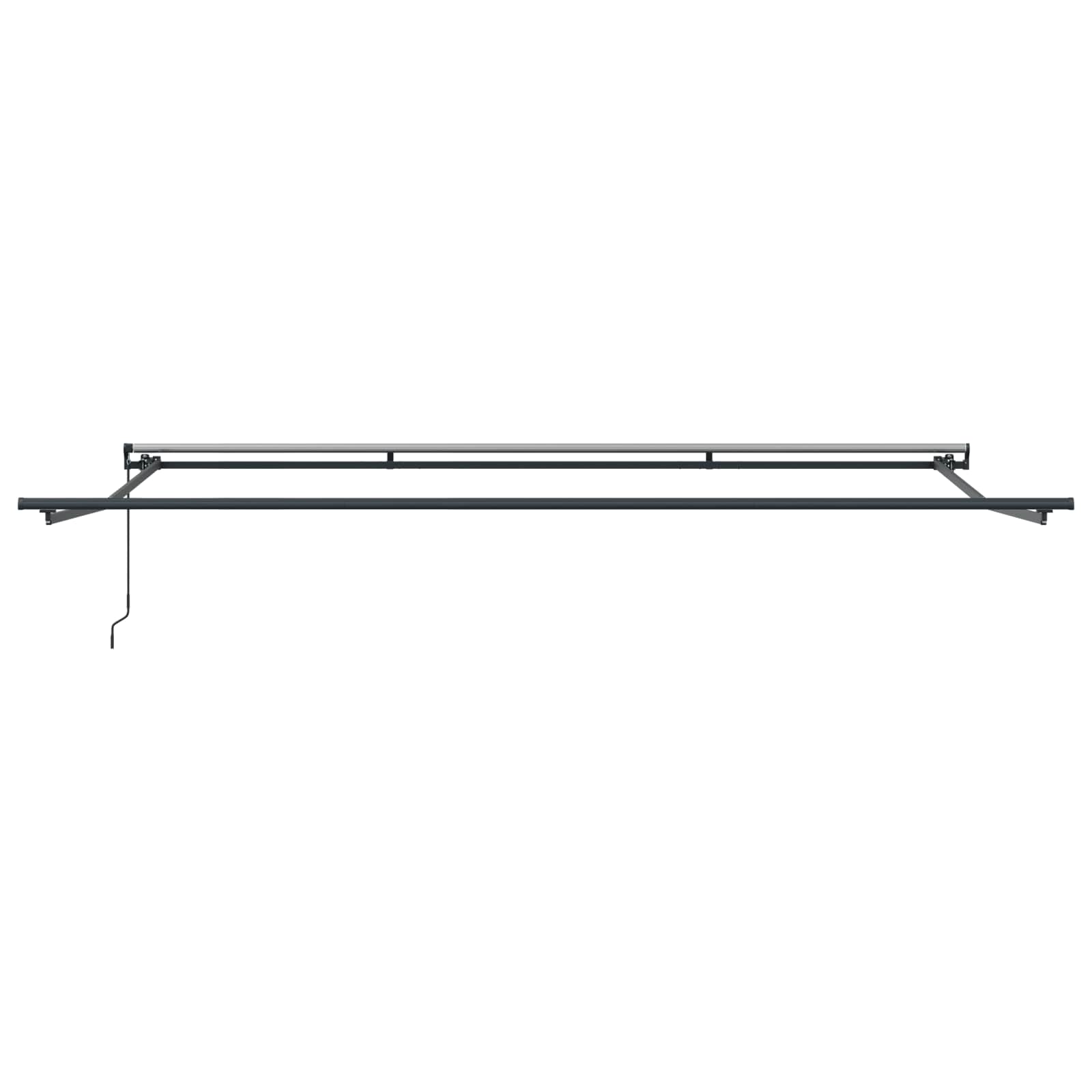 Skrovita tenda Šareni 450 × 350 cm Poliester i čelik