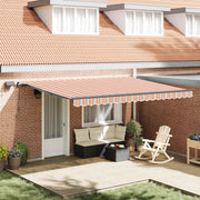 Skrovita tenda S LED lampica Šareni 450 ×350 cm tkanina