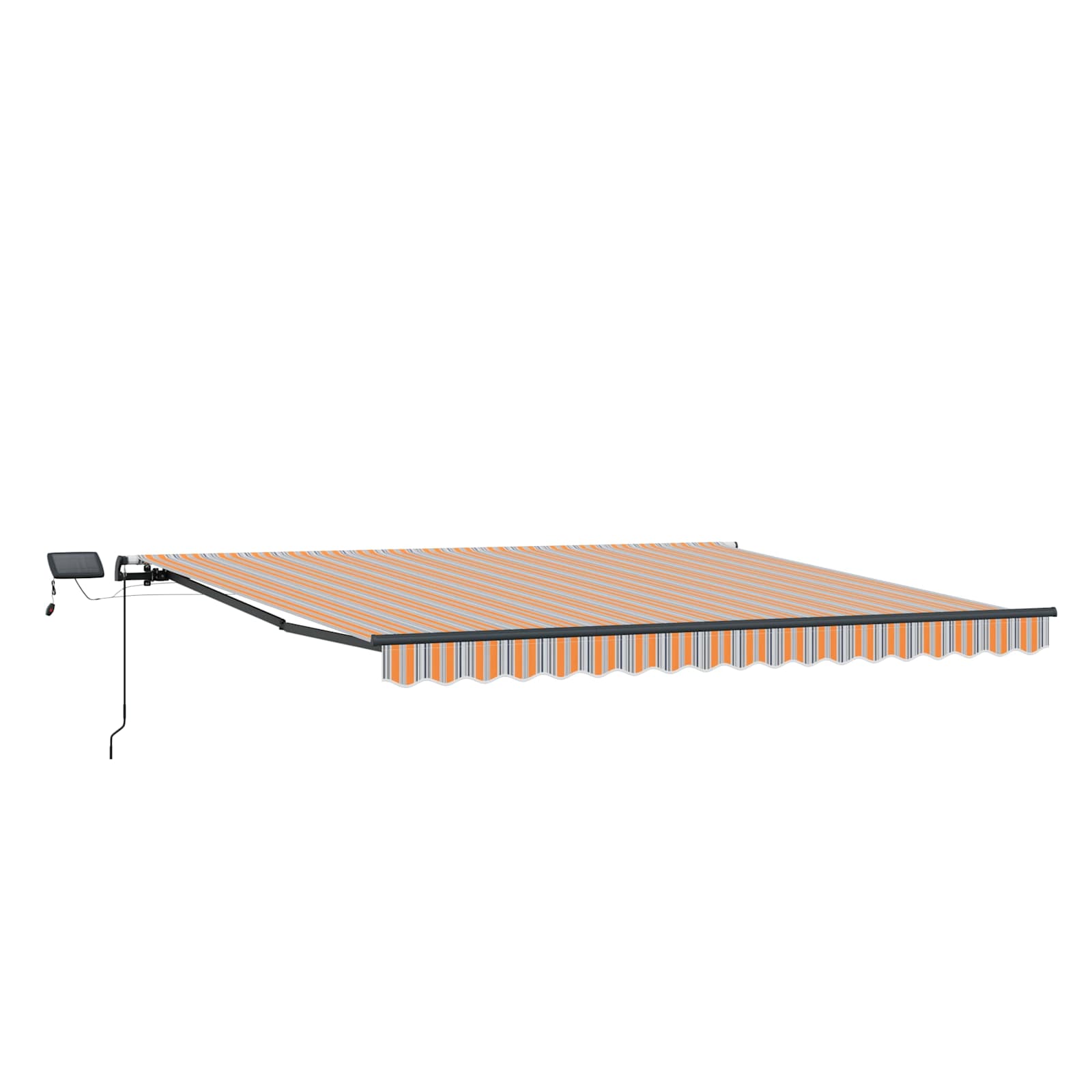 Skrovita tenda S LED lampica Šareni 450 ×350 cm tkanina