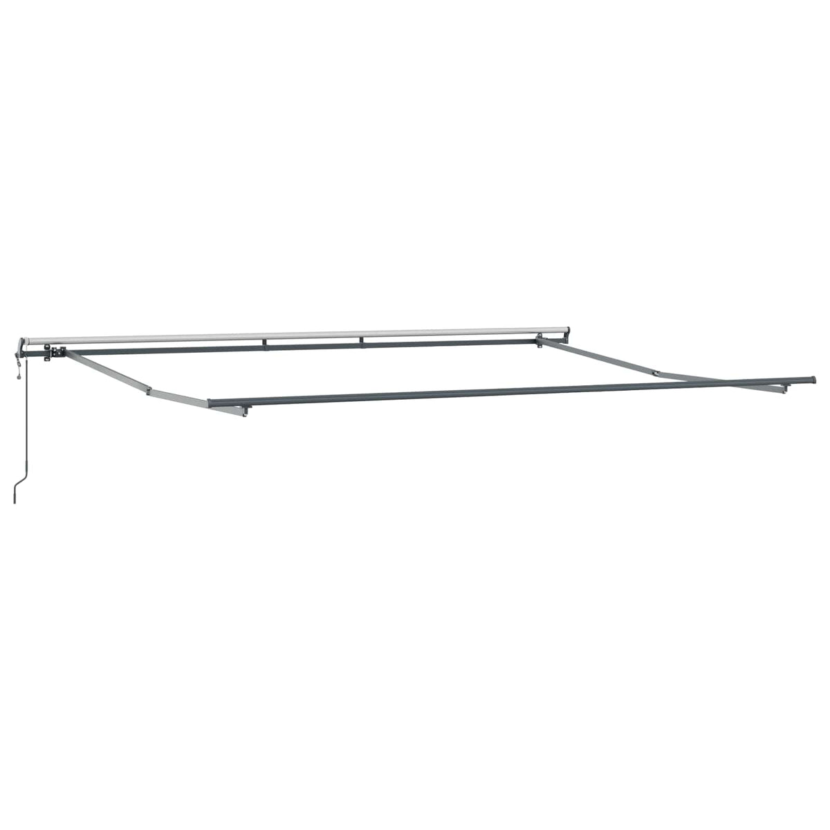 Skrovita tenda Šareni 450 × 350 cm Tkanina i Aluminij
