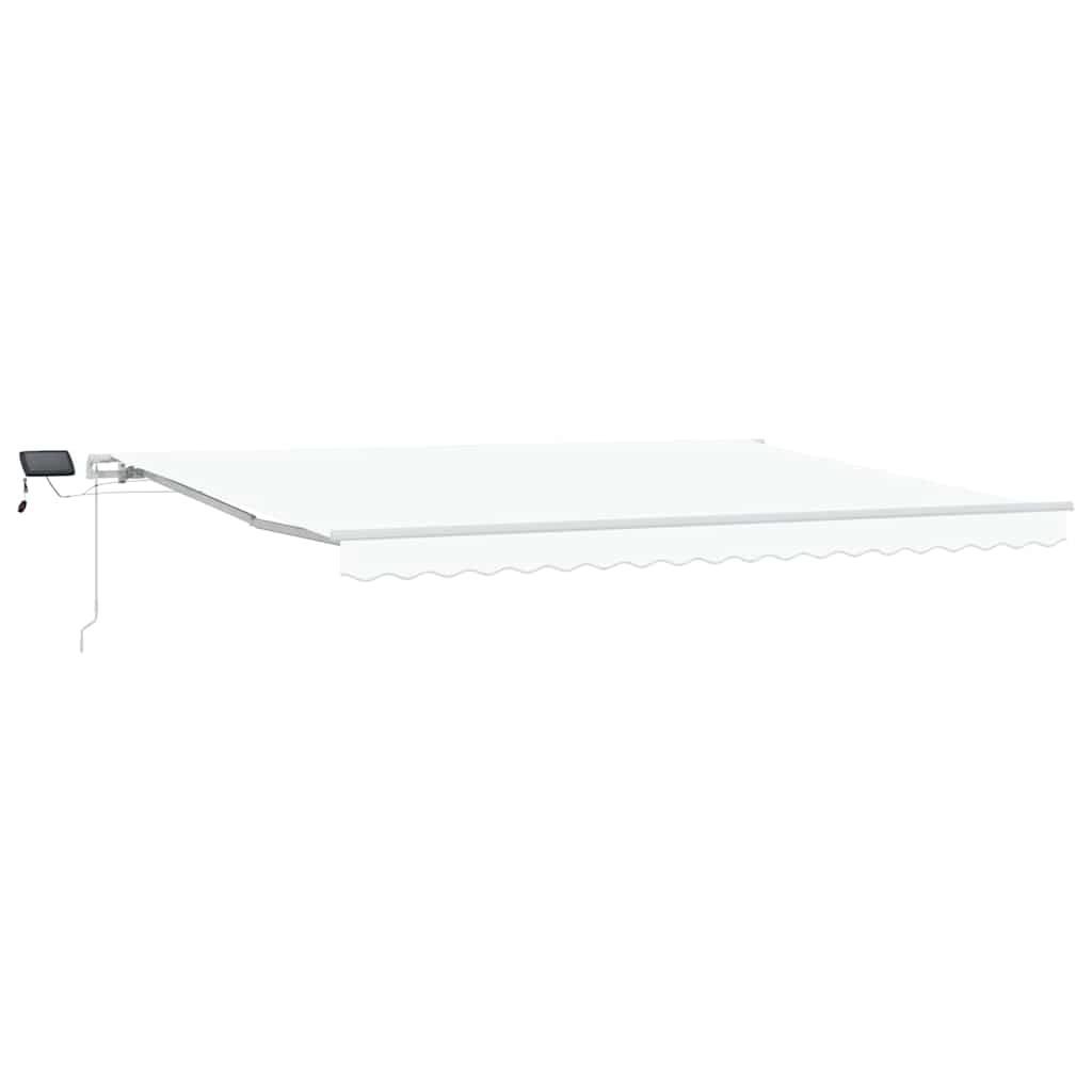 Skrovita tenda Bijelo 450 × 350 cm Tkanina i čelik