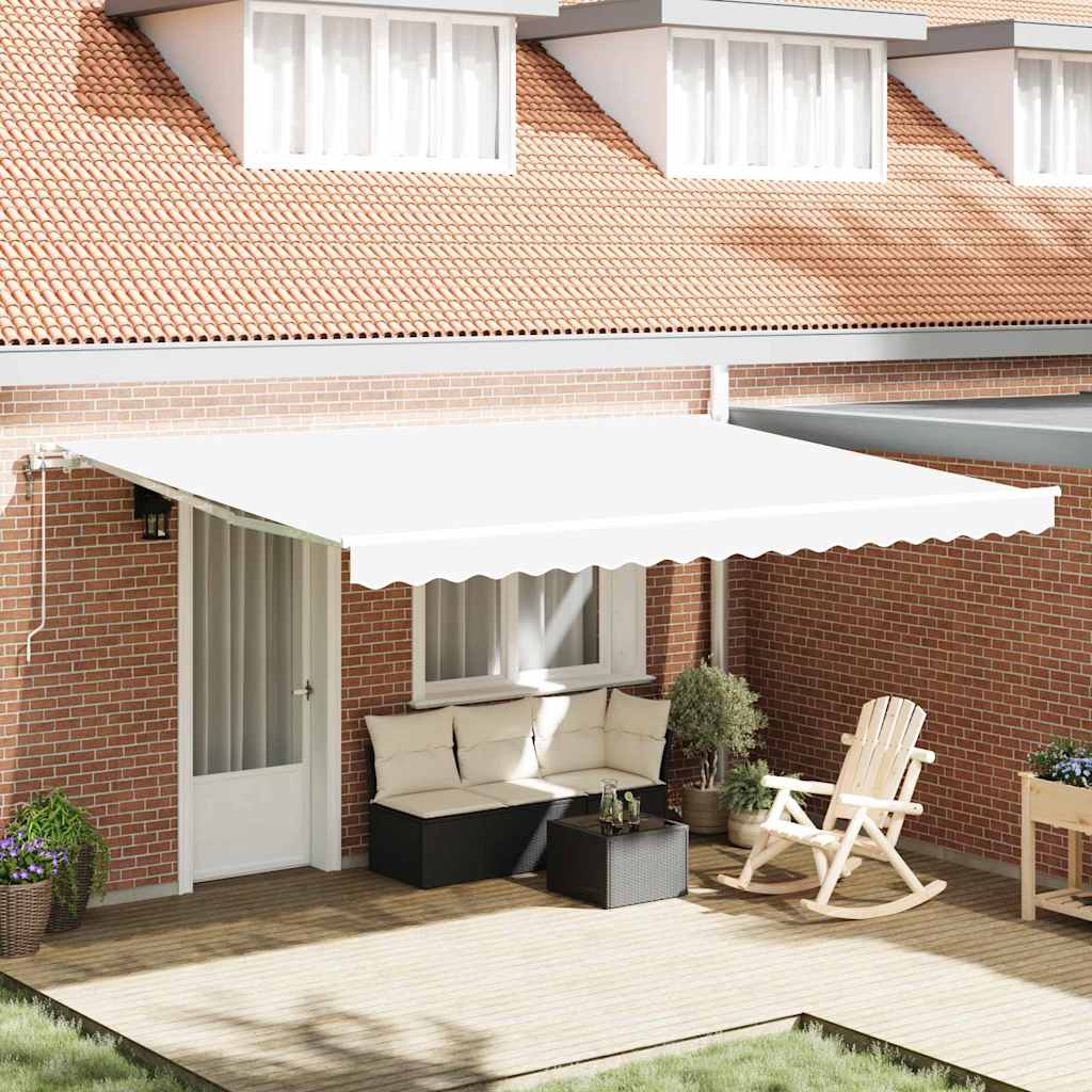 Električna retraktabilna tenda Bijeli 450 × 350 cm
