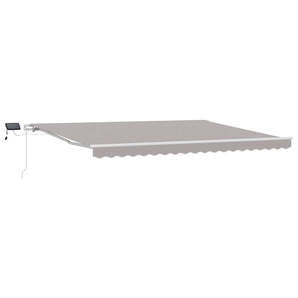 Skrovita tenda Svijetlo siva 450 × 350 cm Tkanina i čelik