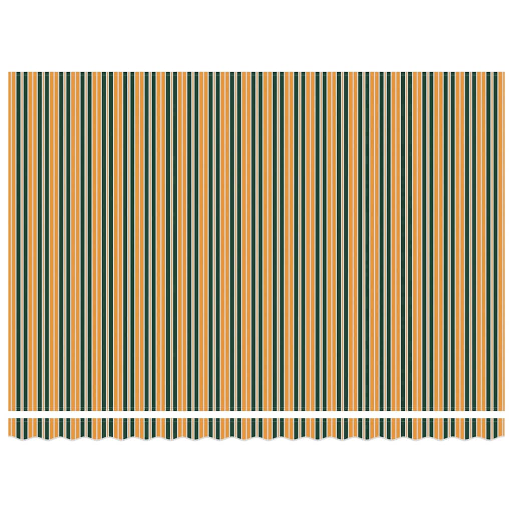 Električna retraktabilna tenda Zelena i žuta 450 × 350 cm