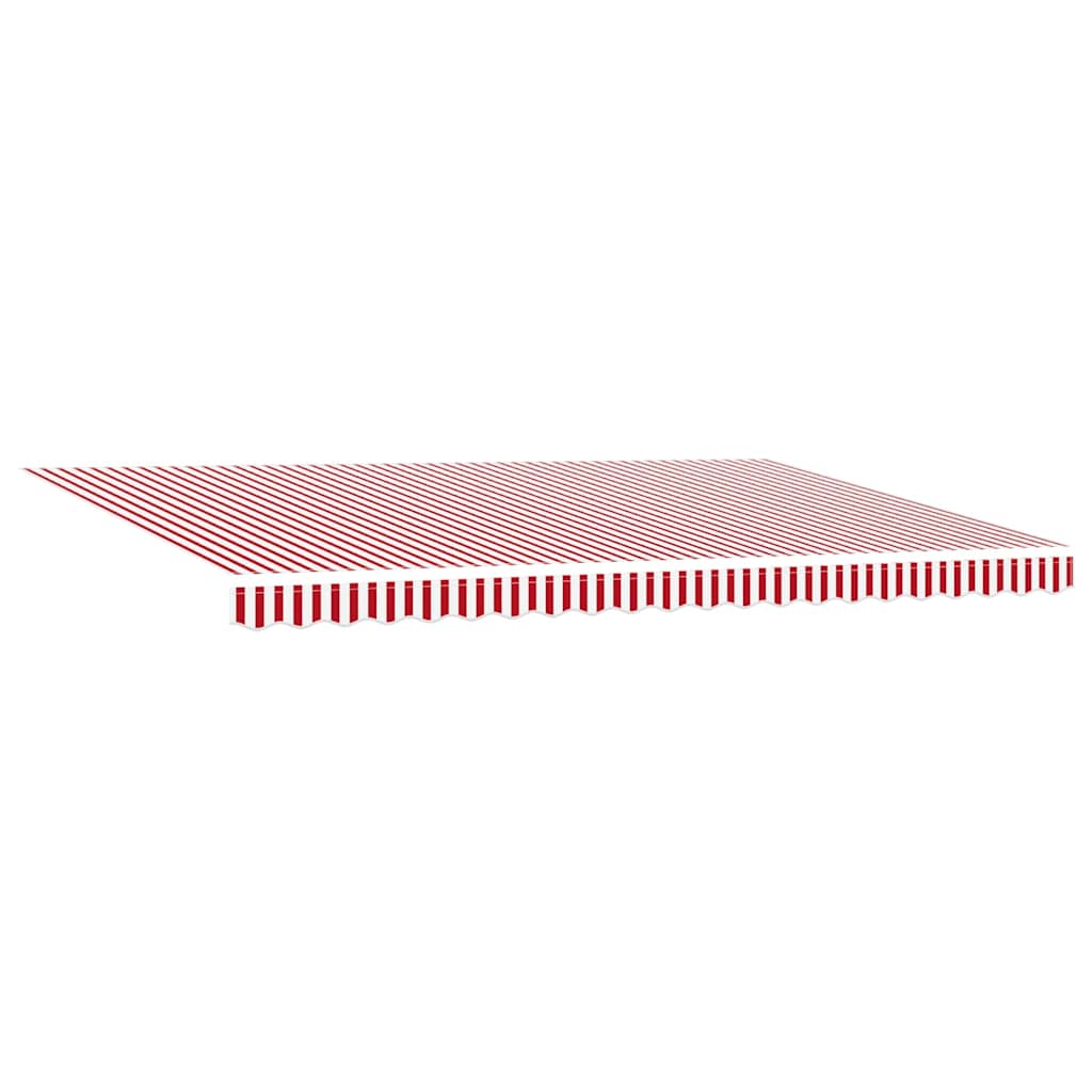 Skrovita tenda Crvena i bijela 500 × 300 cm Tkanina i čelik