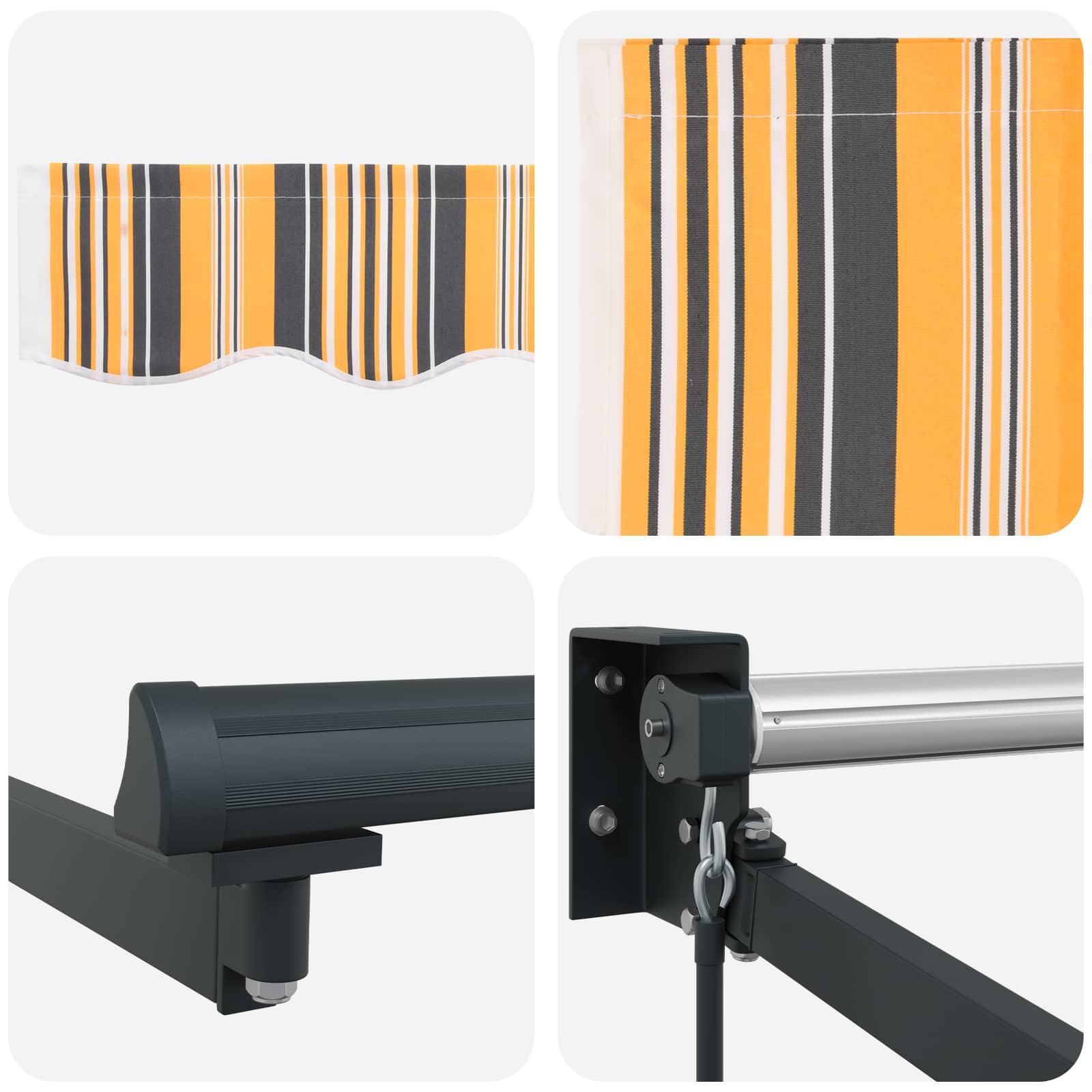 Povlačivi tende Šareni 500 × 300 cm 100% Poliester i Aluminij