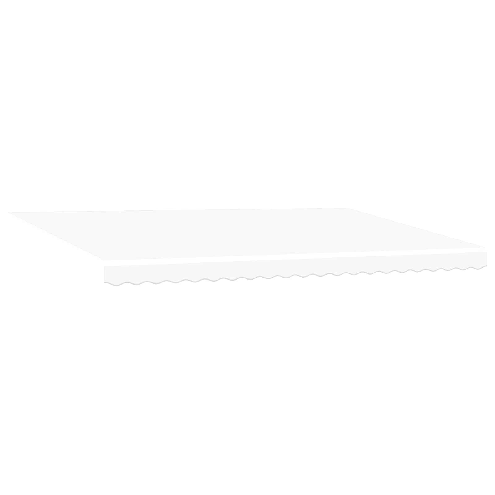 Skrovita tenda Bijelo 500 × 300 cm Poliester i čelik