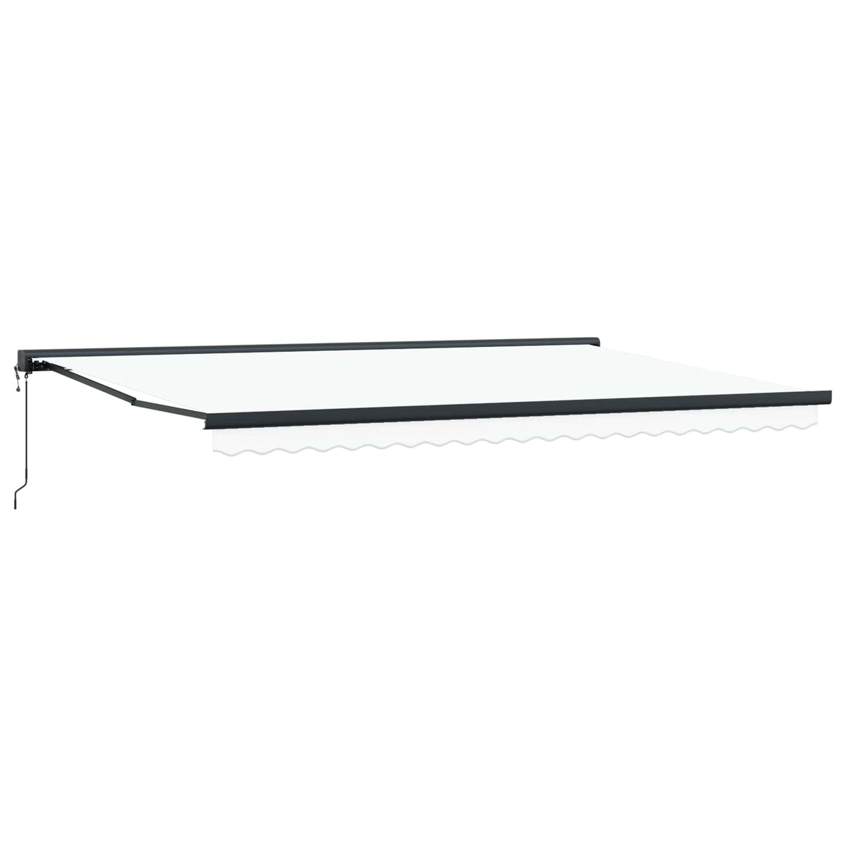 Povlačivi tende Bijela 500 x 300 x 165 cm Tkanina i Metal