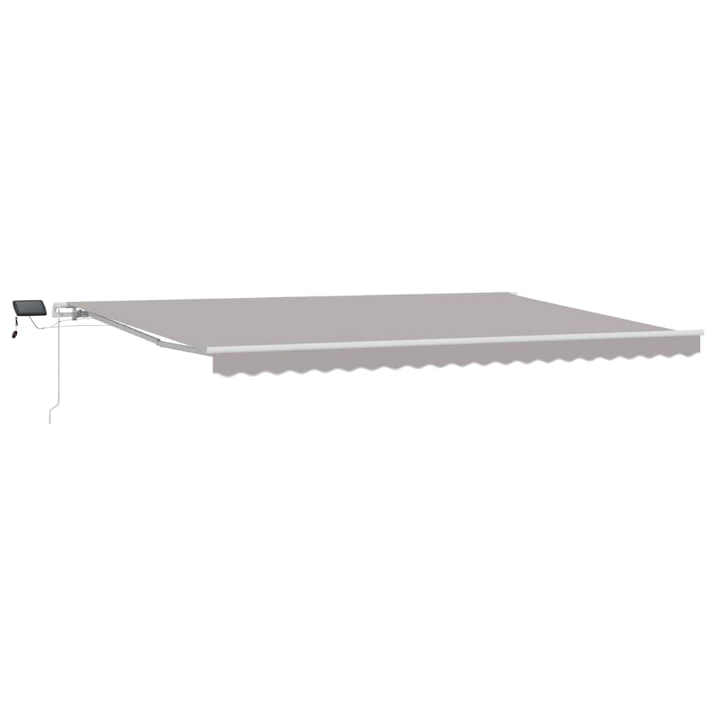 Skrovita tenda Svijetlo siva 500 × 300 cm Tkanina i čelik