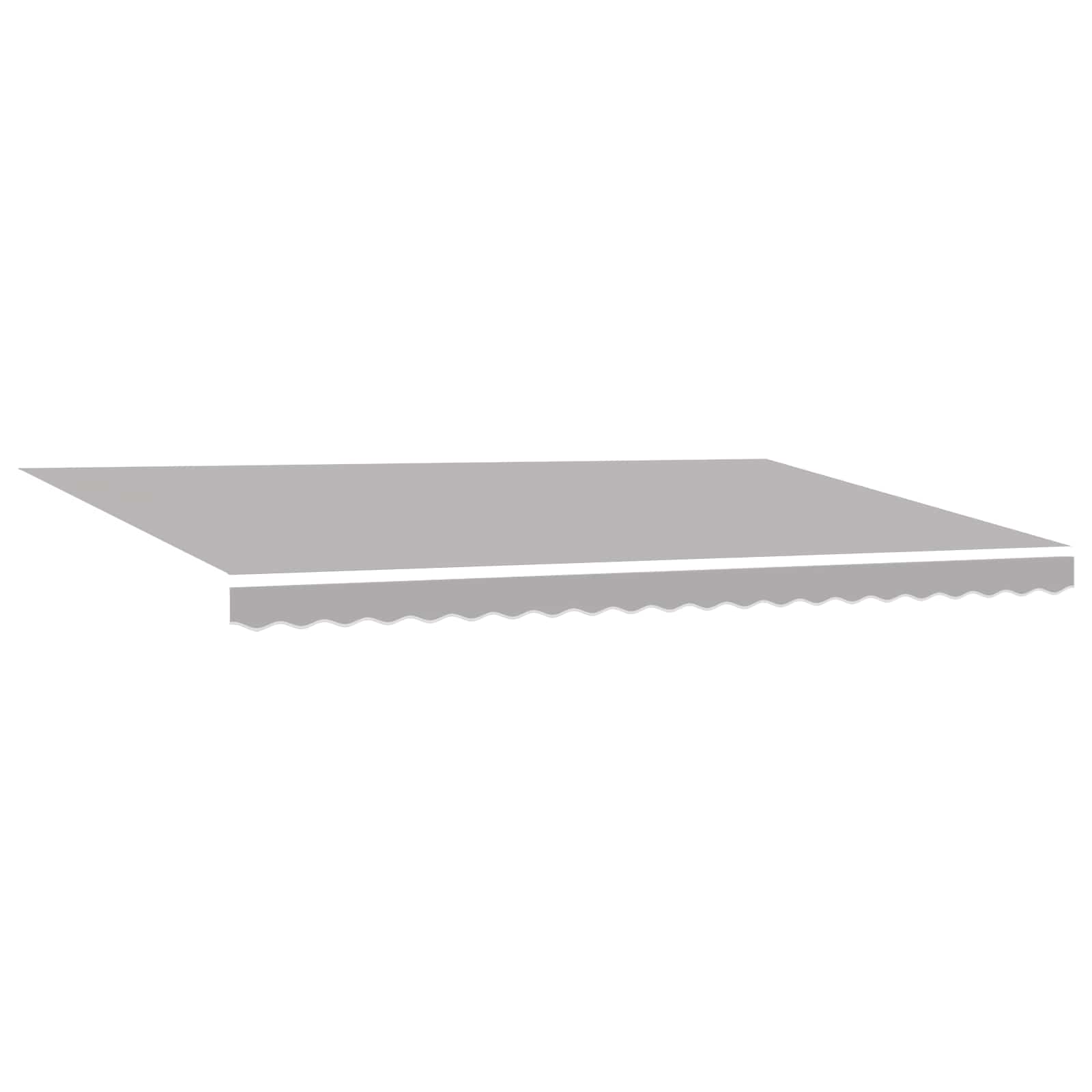 Povlačivi tende Svjetlosiva 500 × 300 cm Platno i Aluminij