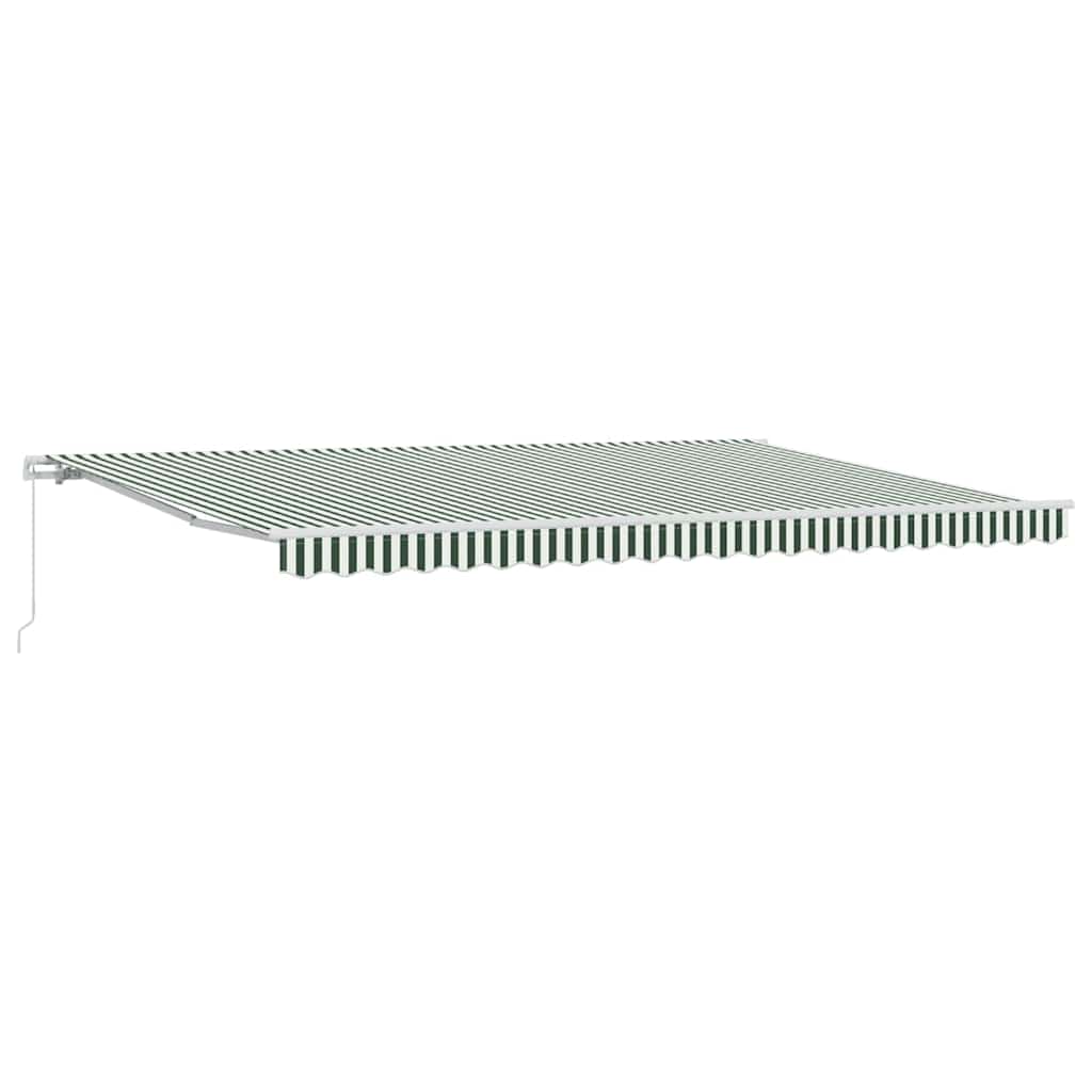Skrovita tenda Zelena i bijela 500 × 300 cm