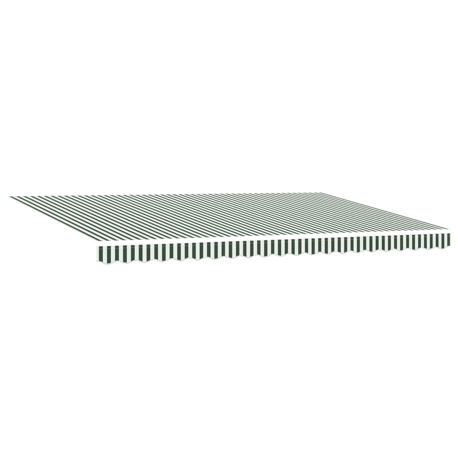 Skrovita tenda Zelena i bijela 500 ×300 cm tkanina