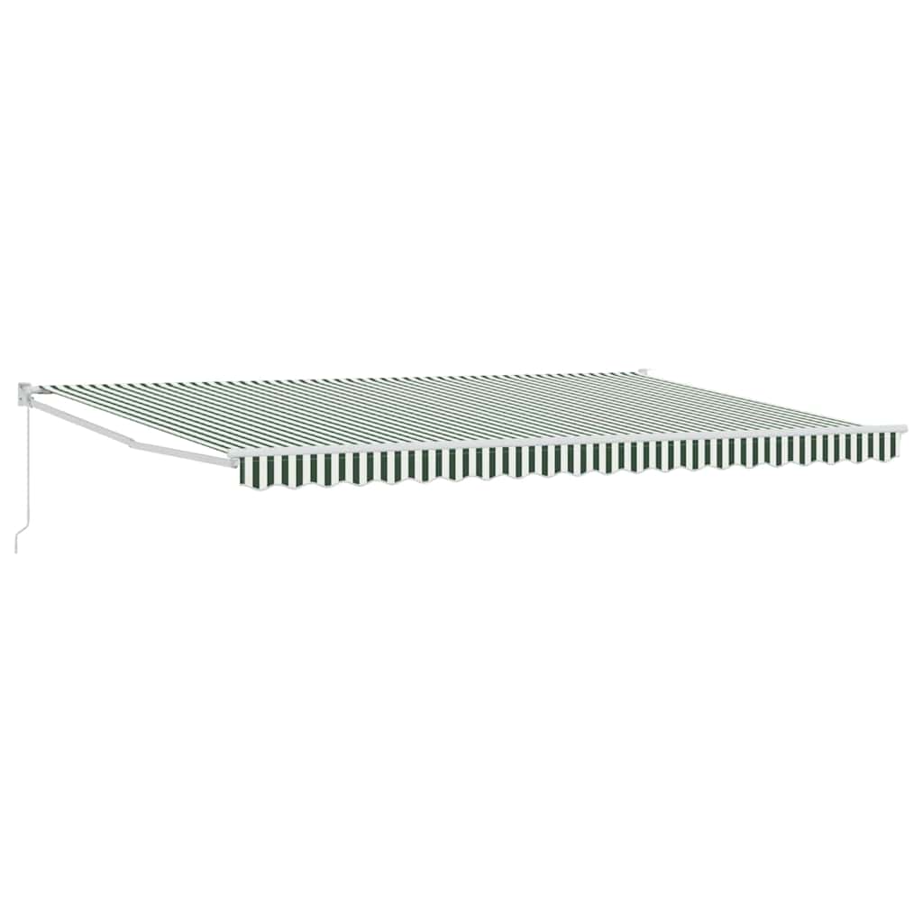 Skrovita tenda Zelena i bijela 500 × 300 cm