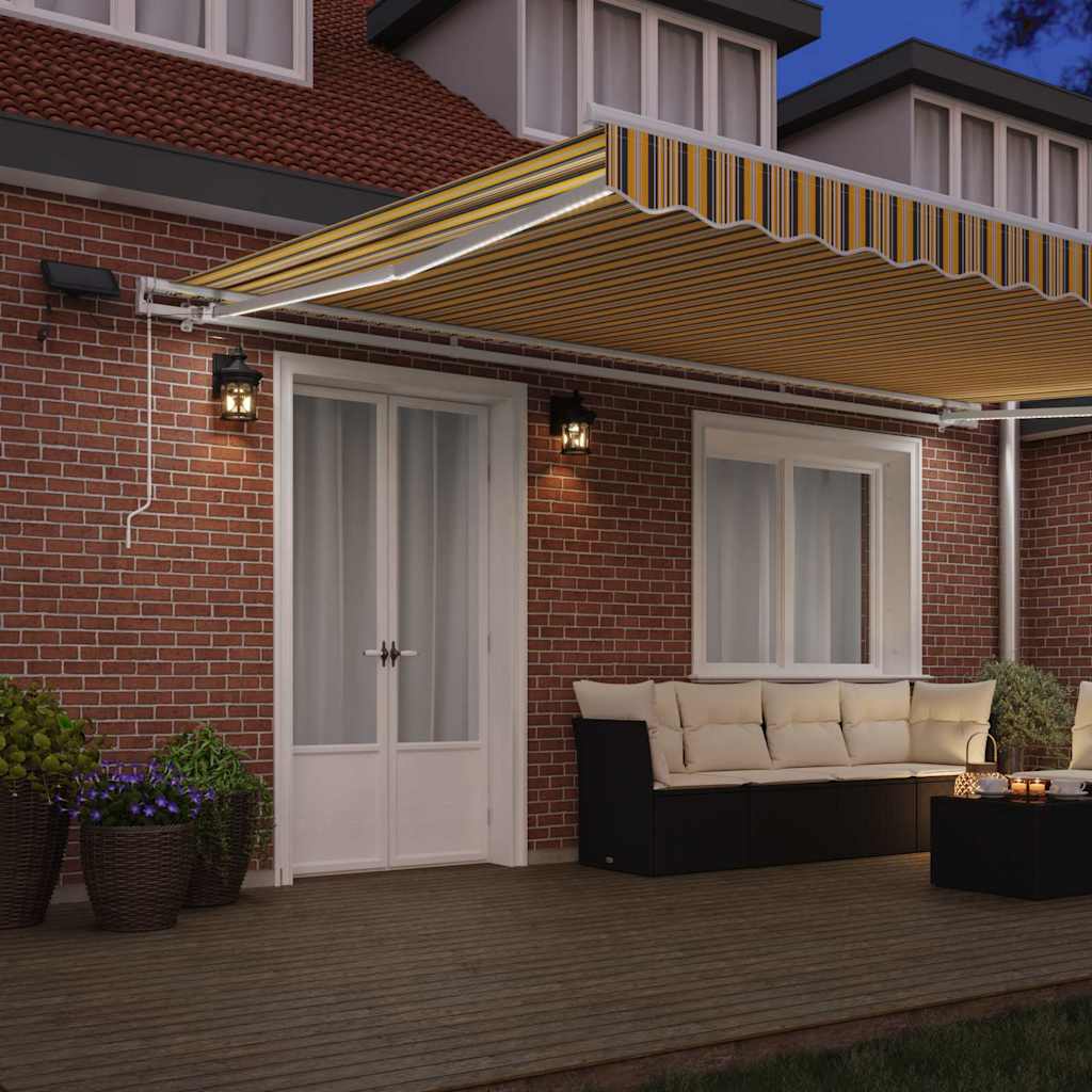 Povlačivi tende Šareni 500 × 350 cm Tkanina i Aluminij
