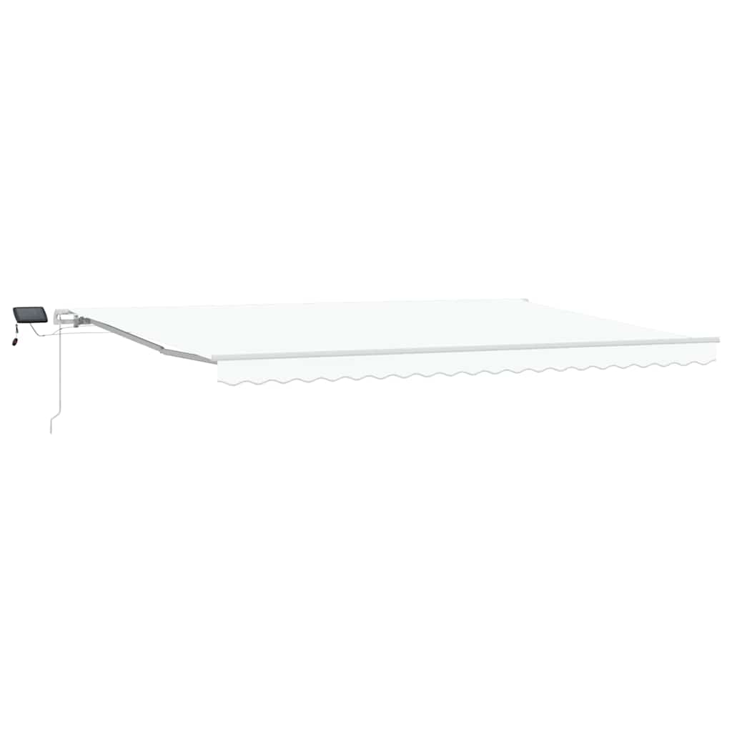Skrovita tenda Bijelo 500 × 350 cm Tkanina i čelik