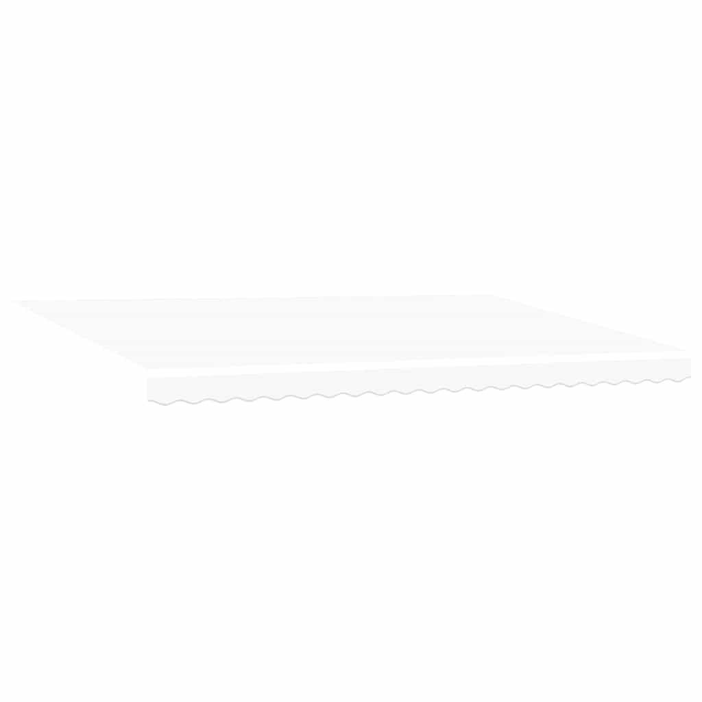 Skrovita tenda Bijelo 500 × 350 cm Tkanina i čelik