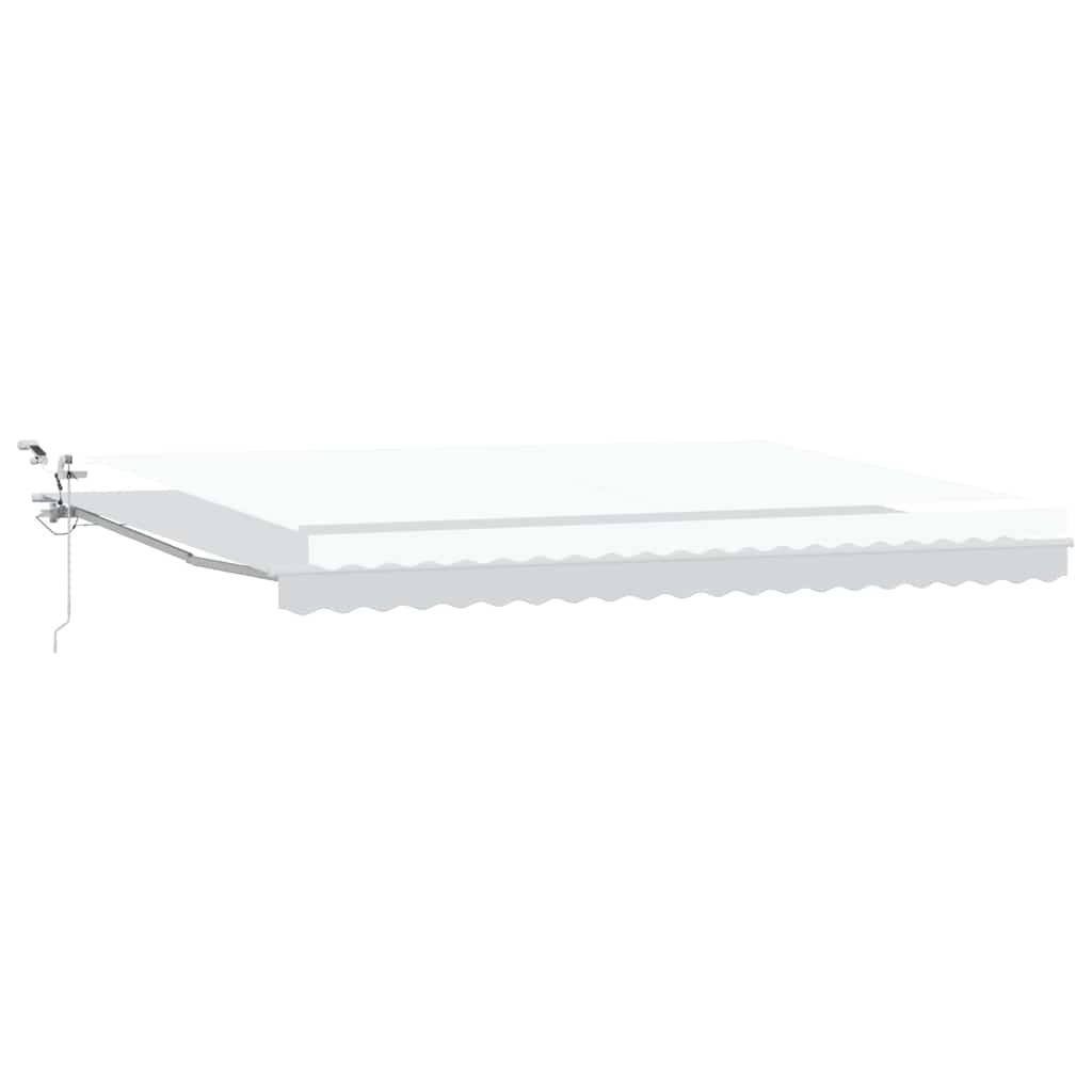 Skrovita tenda Bijelo 500 × 350 cm Poliester i metal