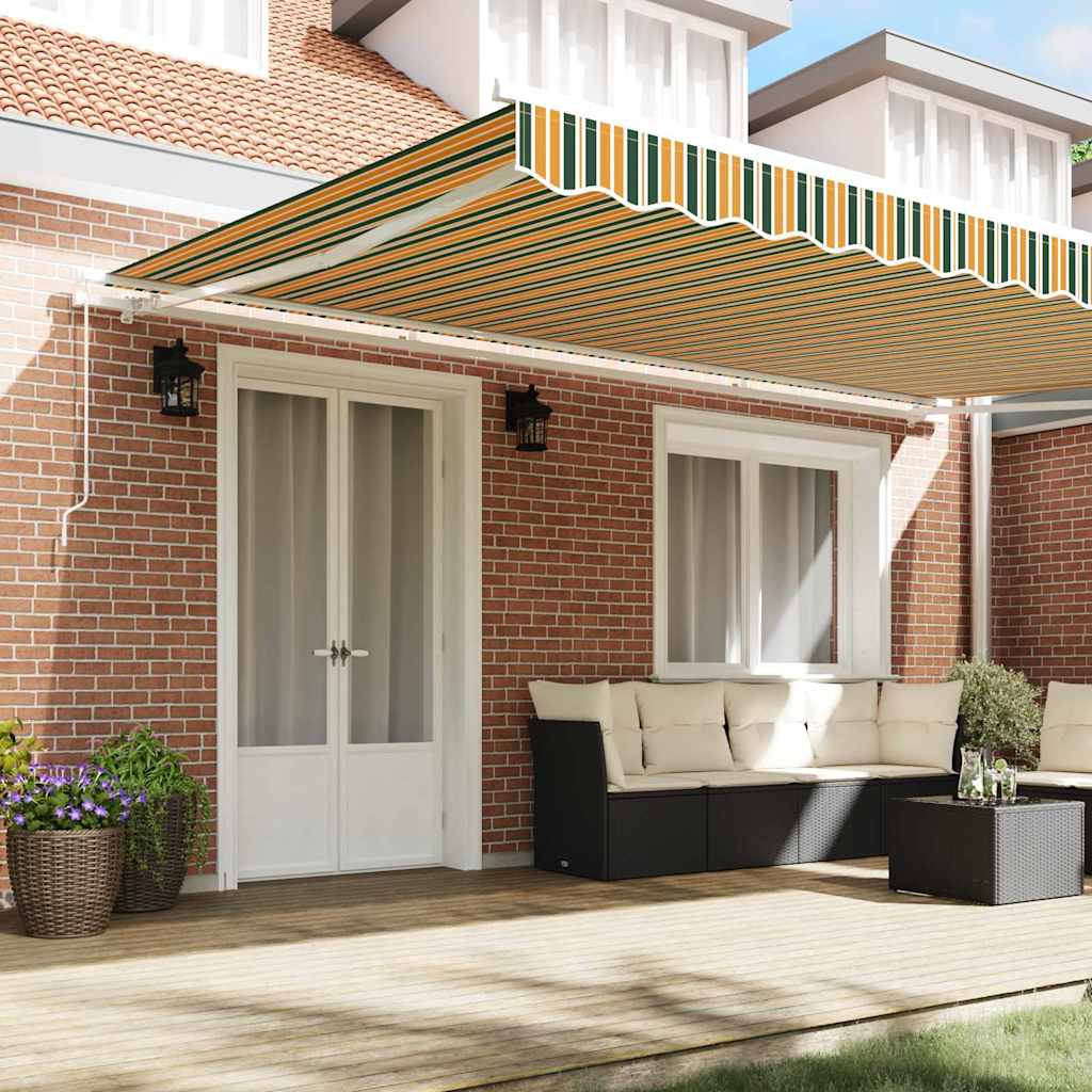 Povlačivi tende Šareni 500 × 350 cm Poliester i aluminij