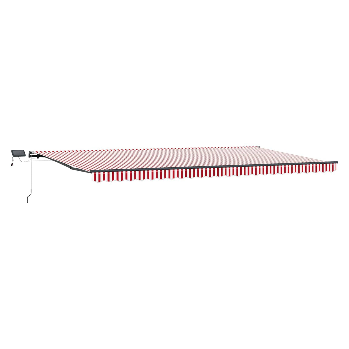 Skrovita tenda Crvena i bijela 600 ×300 cm tkanina