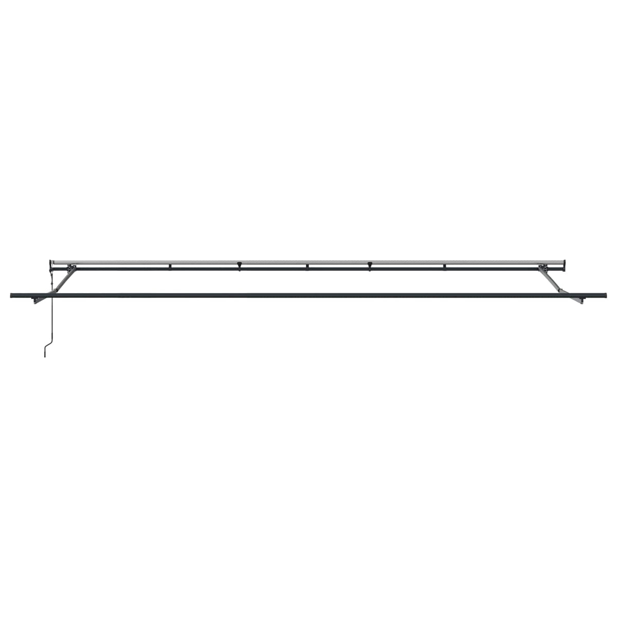 Skrovita tenda Crvena i bijela 600 × 300 cm Tkanina i Aluminij