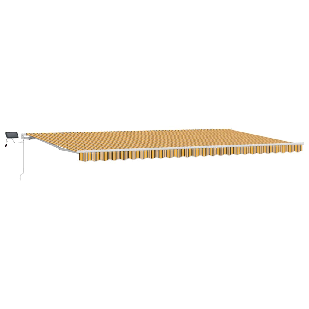 Skrovita tenda Šareni 600 × 300 cm Tkanina i čelik
