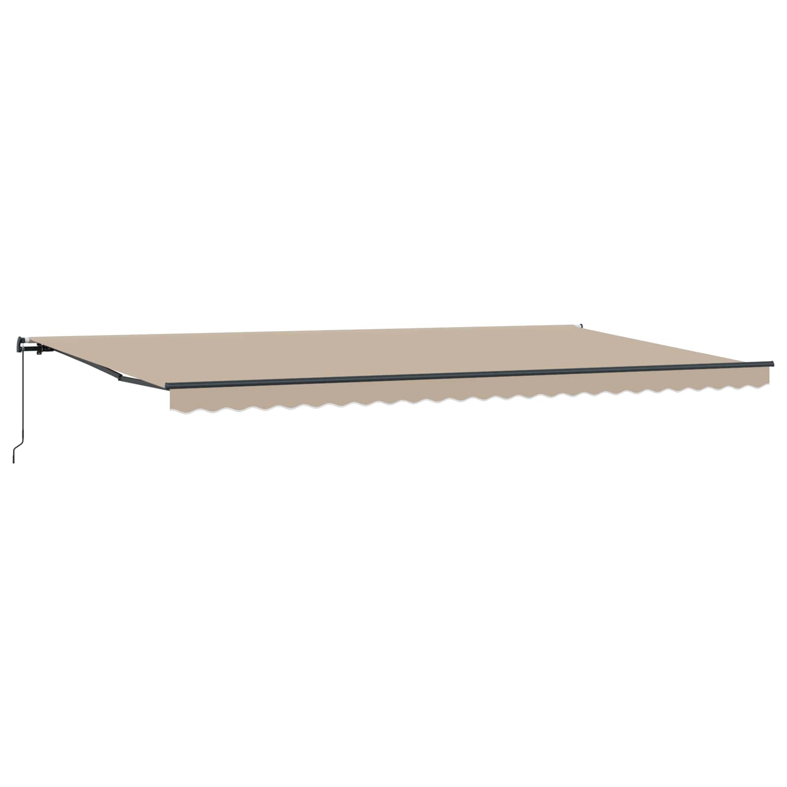 Skrovita tenda Bež 600 × 300 cm Poliester i čelik