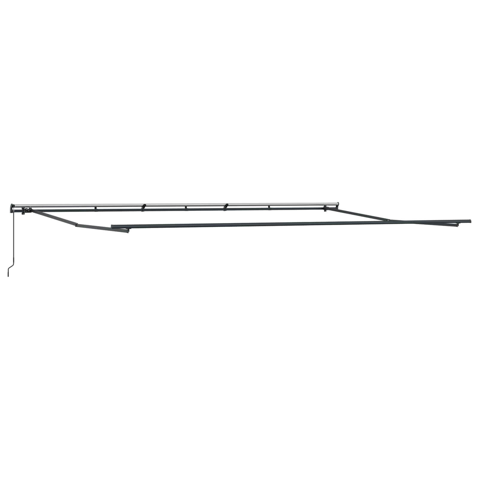 Skrovita tenda Bež 600 × 300 cm Poliester i čelik