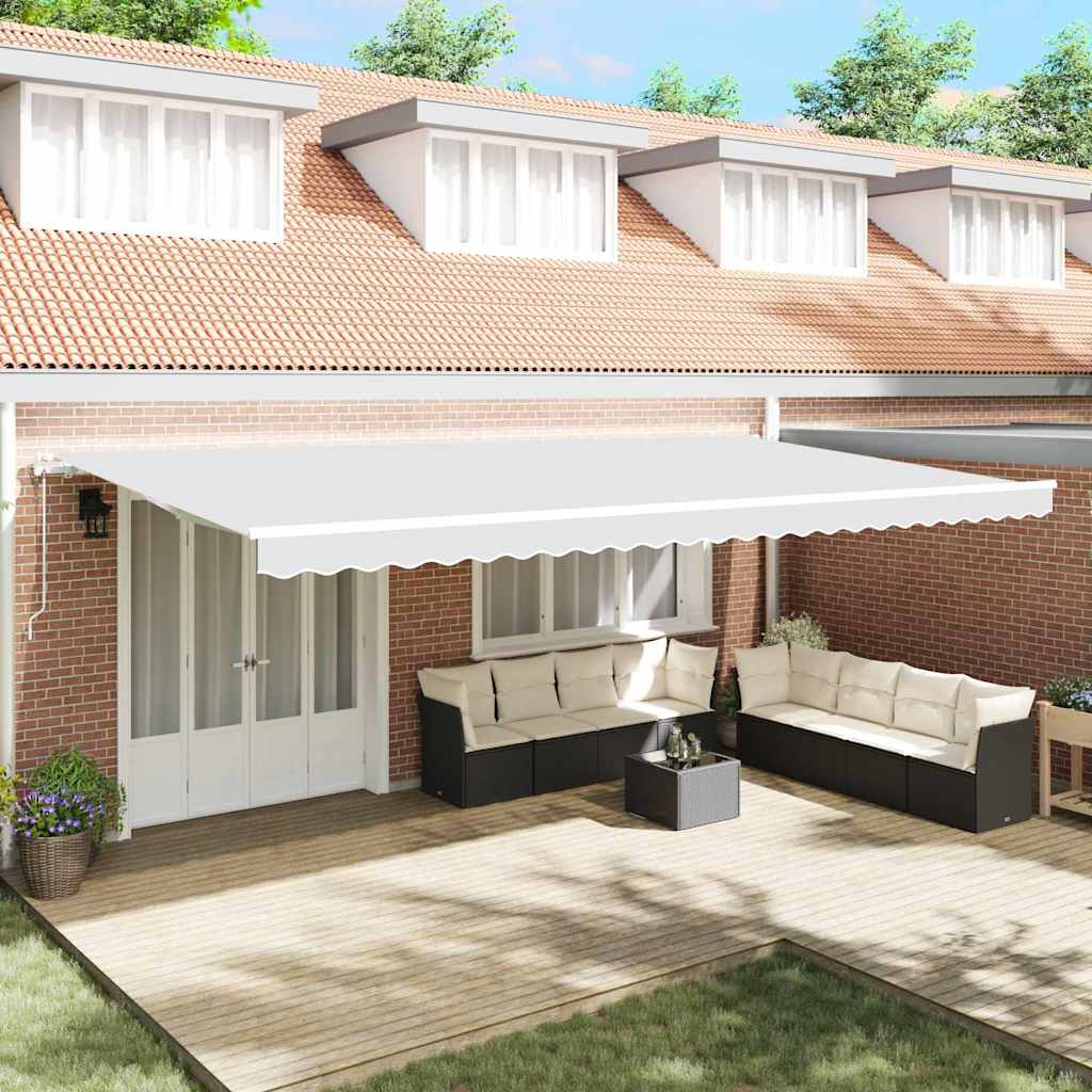 Električna retraktabilna tenda Bijeli 600 × 300 cm