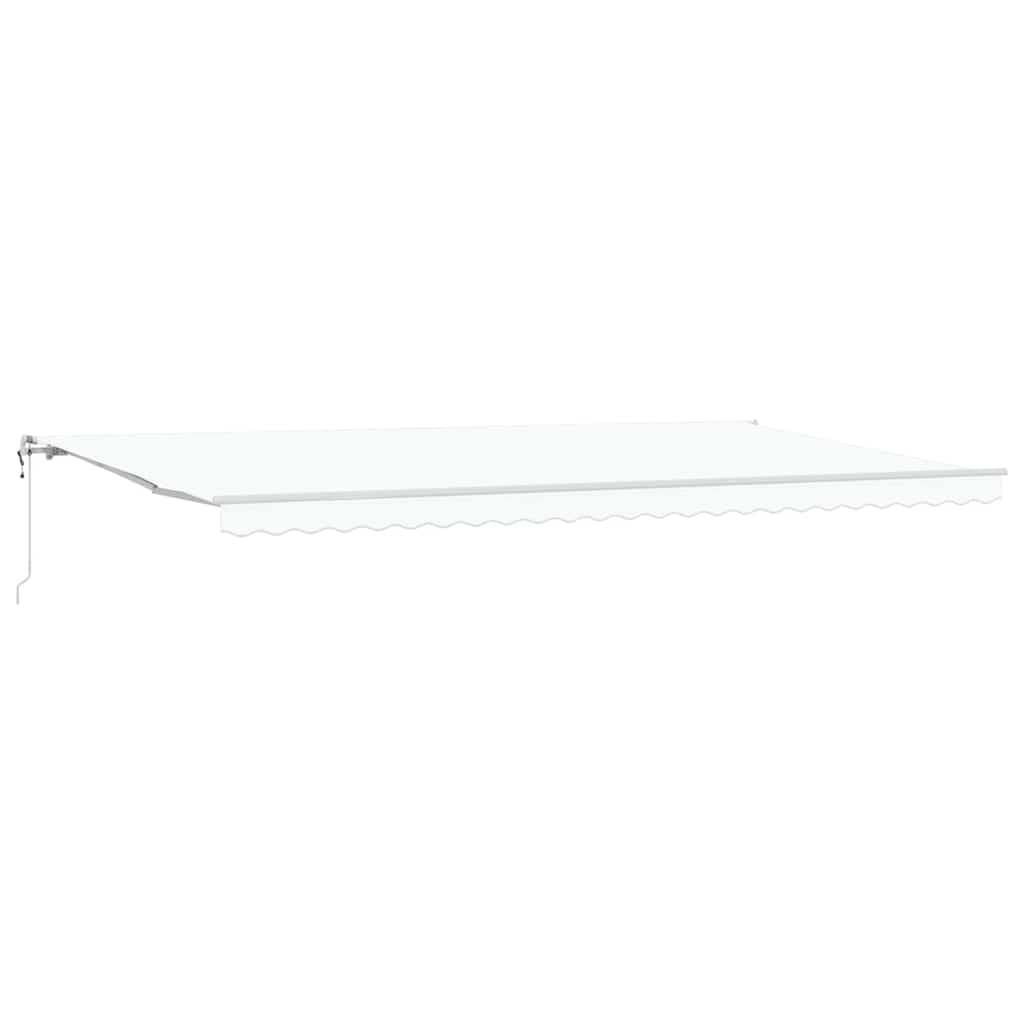Povlačivi tende Bijela 600 × 300 cm Tkanina i Aluminij