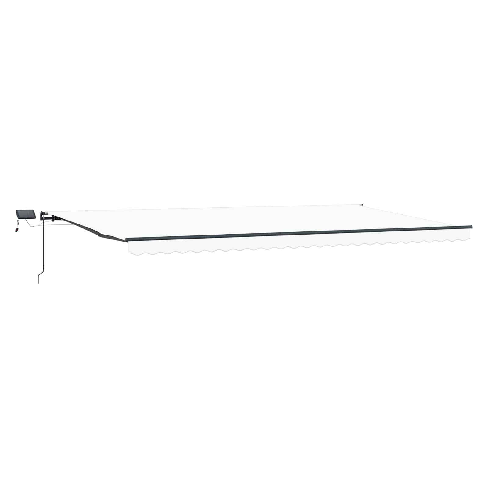 Povlačivi tende Bijela 600 × 300 cm Tkanina i Aluminij