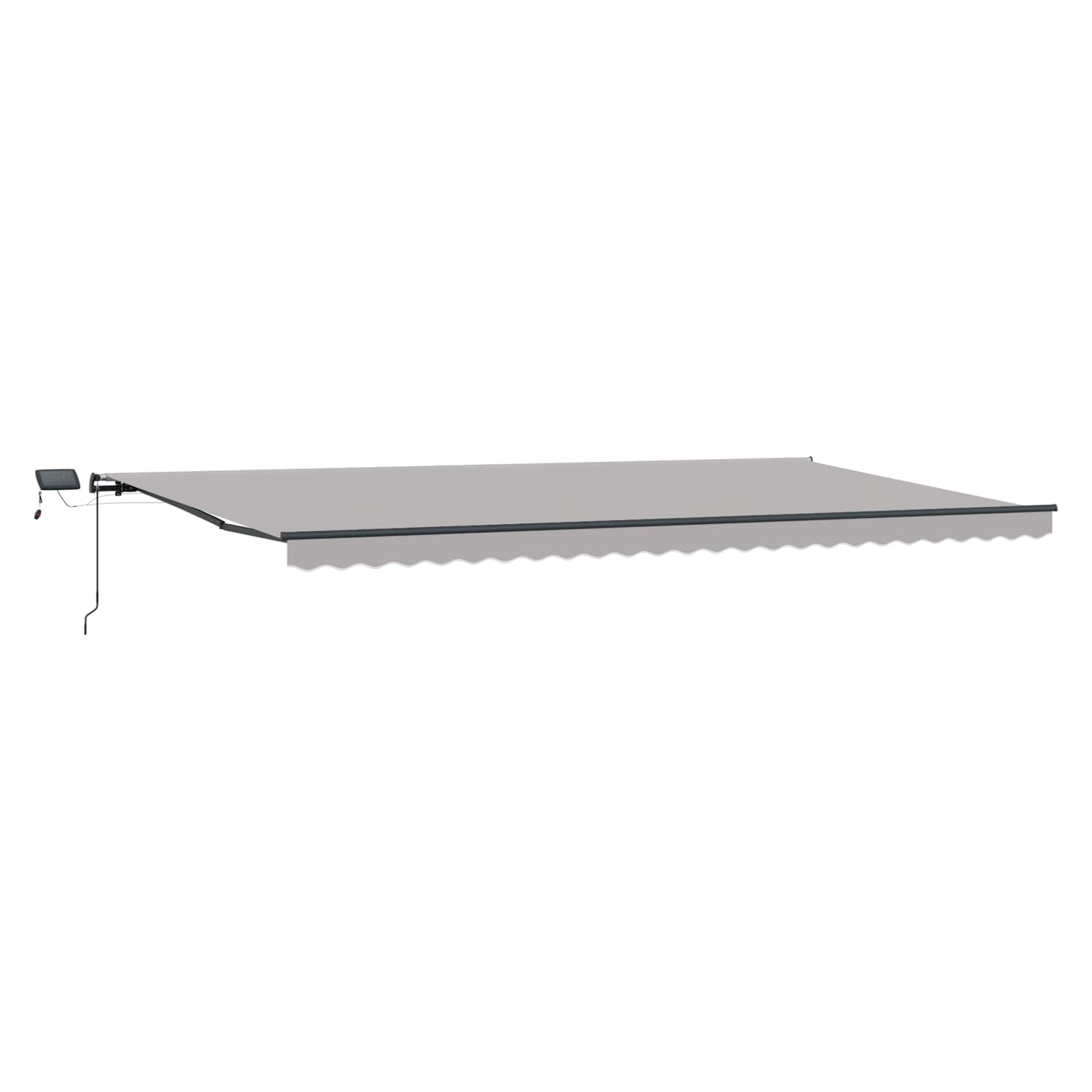 Skrovita tenda S LED lampica Svjetlosiva 600 ×300 cm tkanina