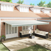 Skrovita tenda Zelena i bijela 600 × 300 cm