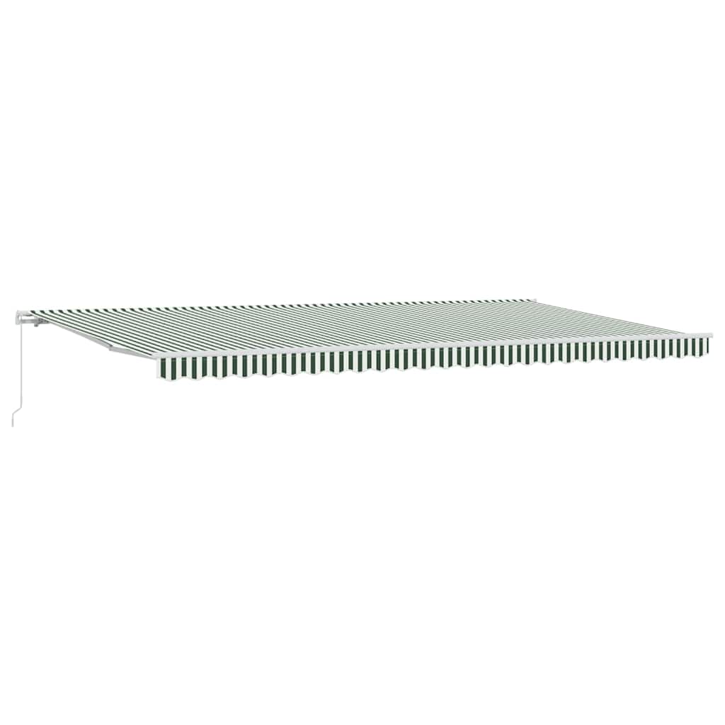 Skrovita tenda Zelena i bijela 600 × 300 cm