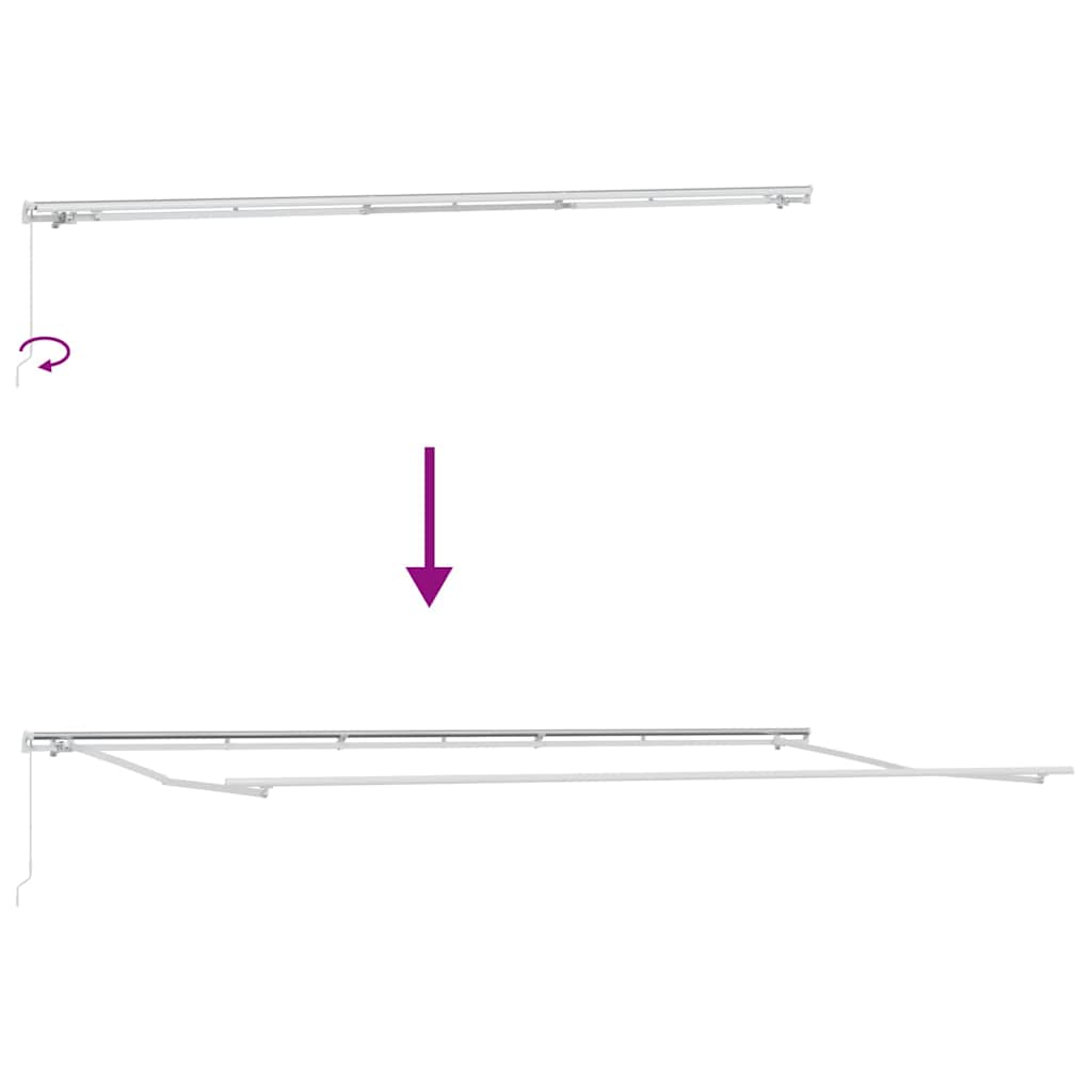 Skrovita tenda Zelena i bijela 600 × 300 cm
