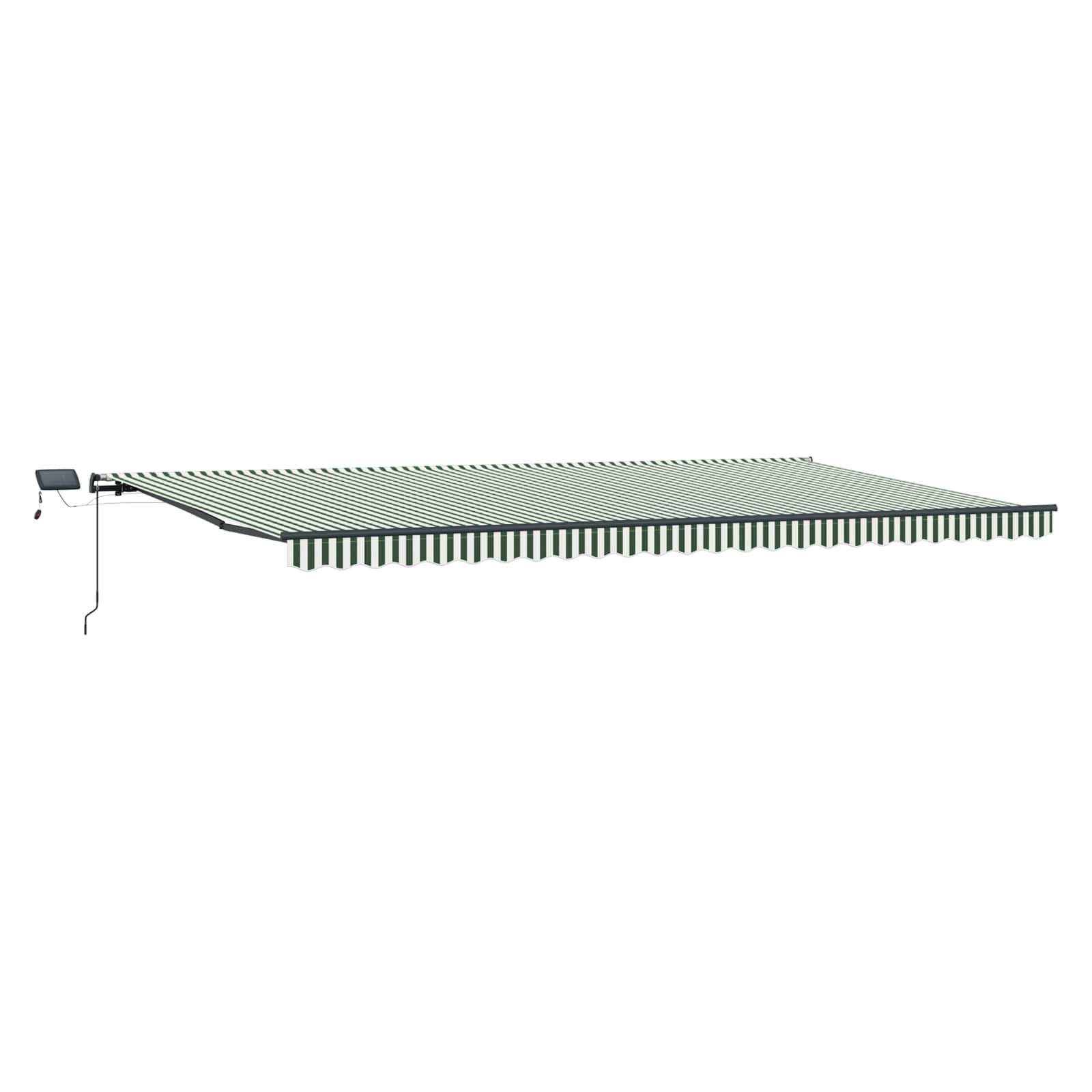 Skrovita tenda Zelena i bijela 600 ×300 cm tkanina